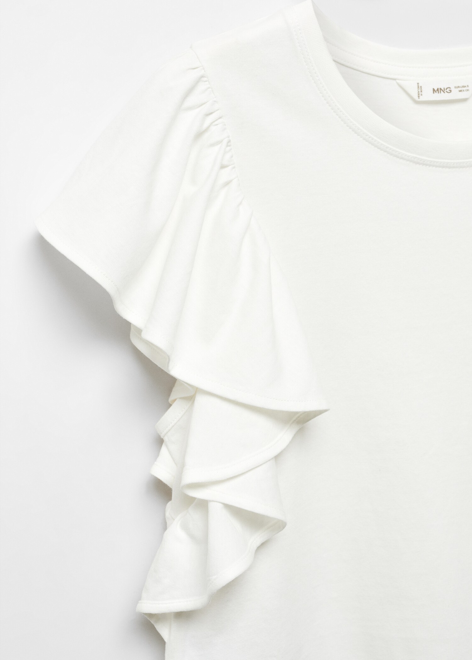 Katoenen T-shirt met ruches - Detail van het artikel 8