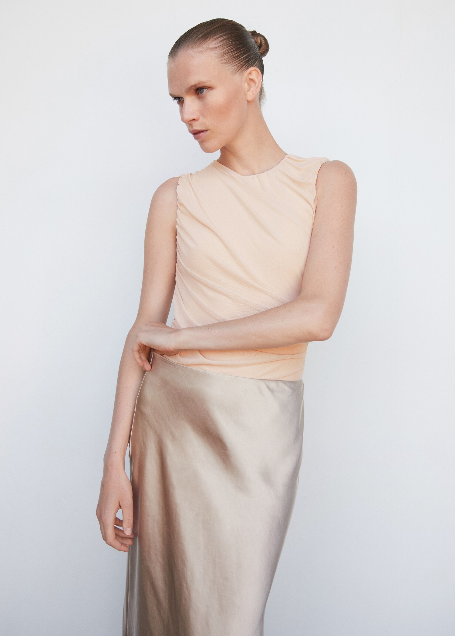 Body increspato chiffon - Piano medio