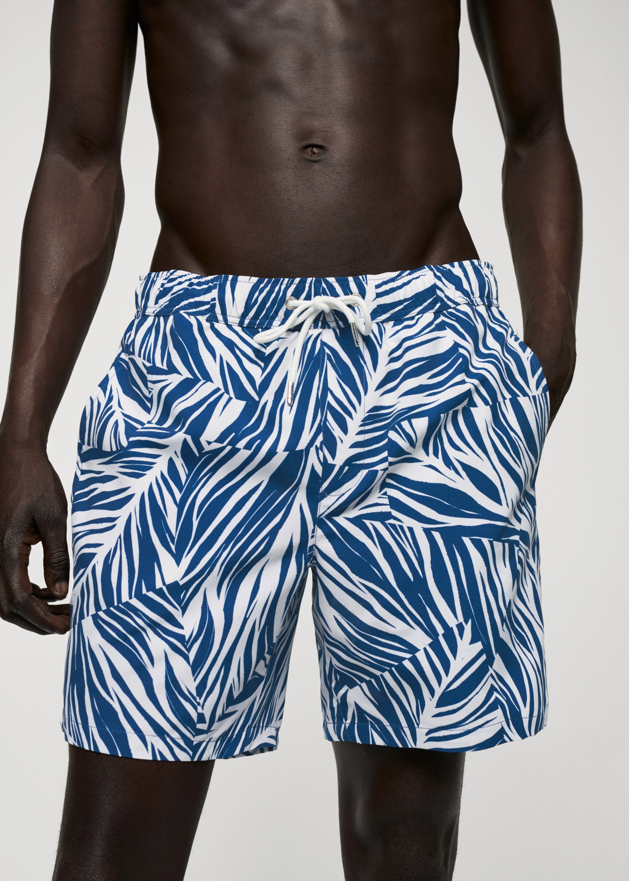 Leaf-print swimsuit - Details of the article 1
