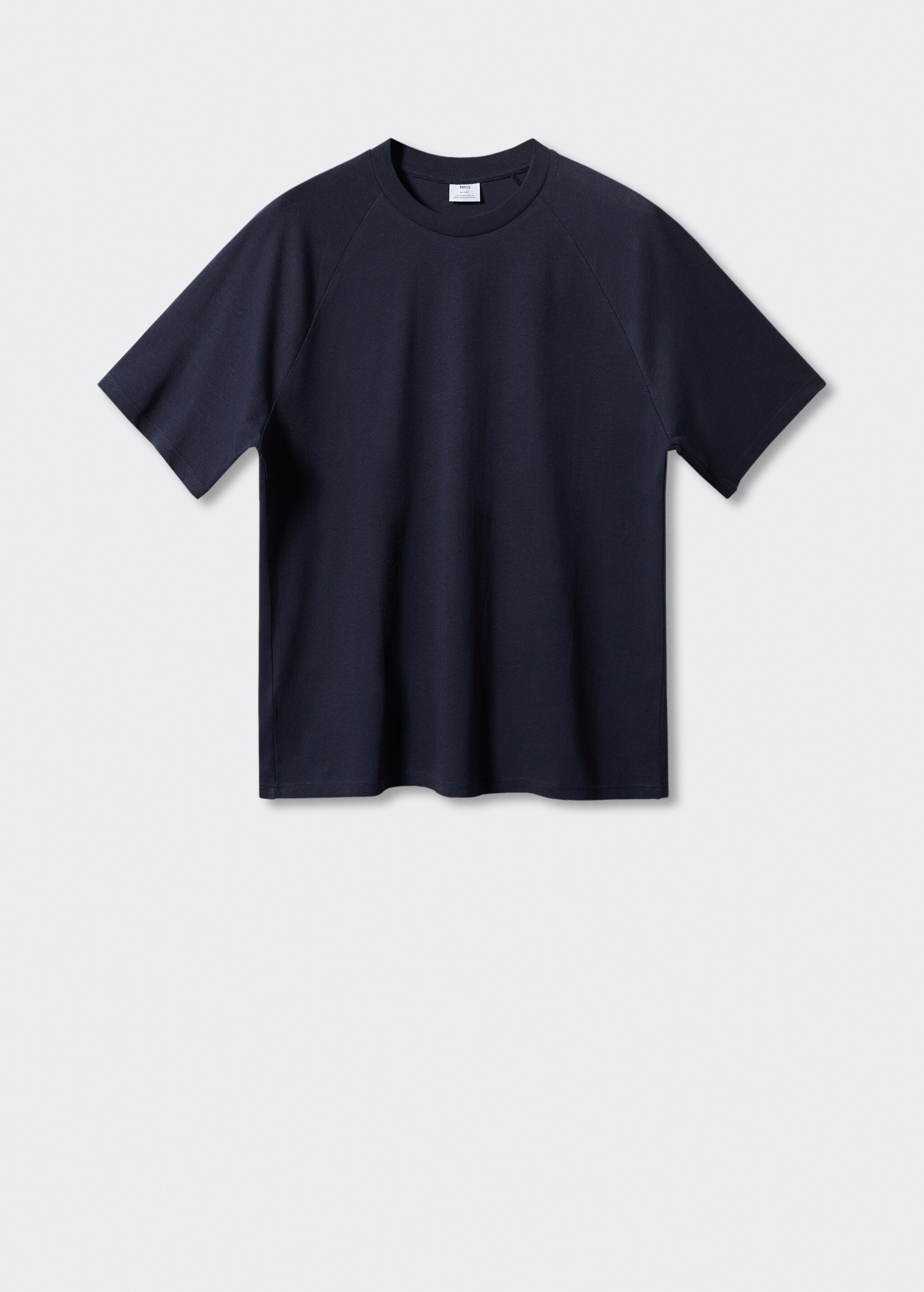 Texturiertes T-Shirt aus Baumwoll-Leinen-Gemisch - Artikel ohne Model