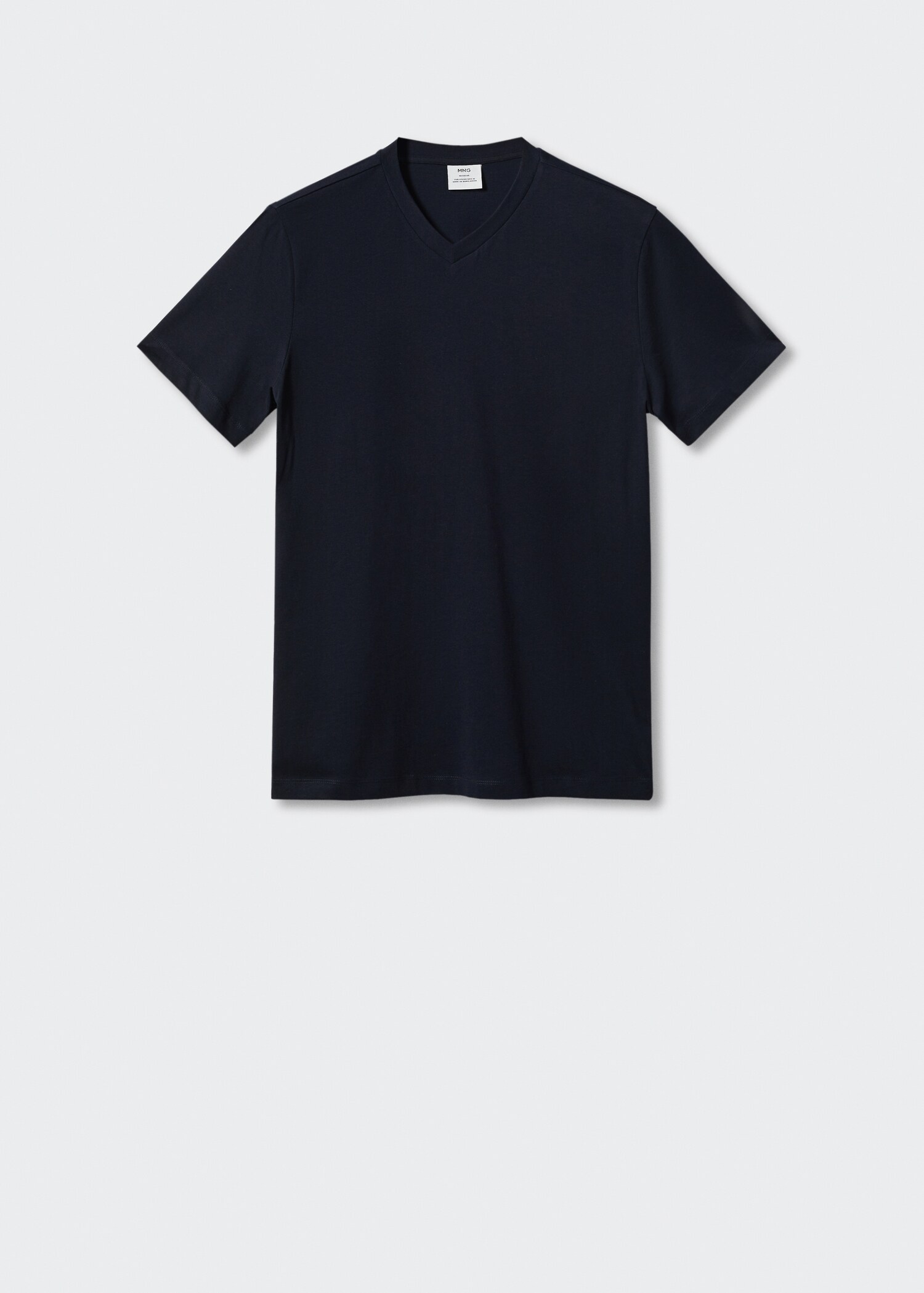 Camiseta básica algodón cuello pico - Artículo sin modelo