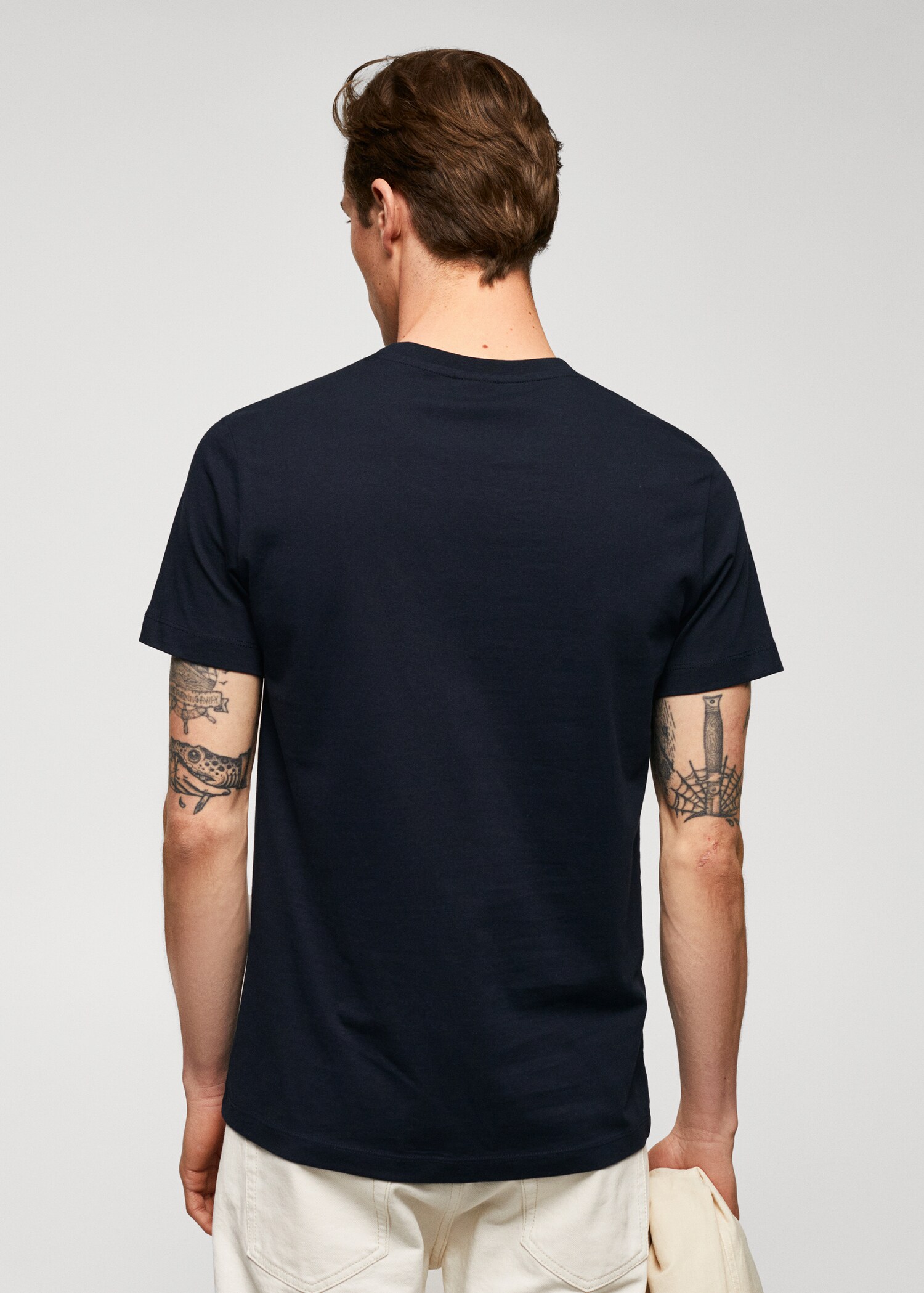 Camiseta básica algodón comfort stretch - Reverso del artículo