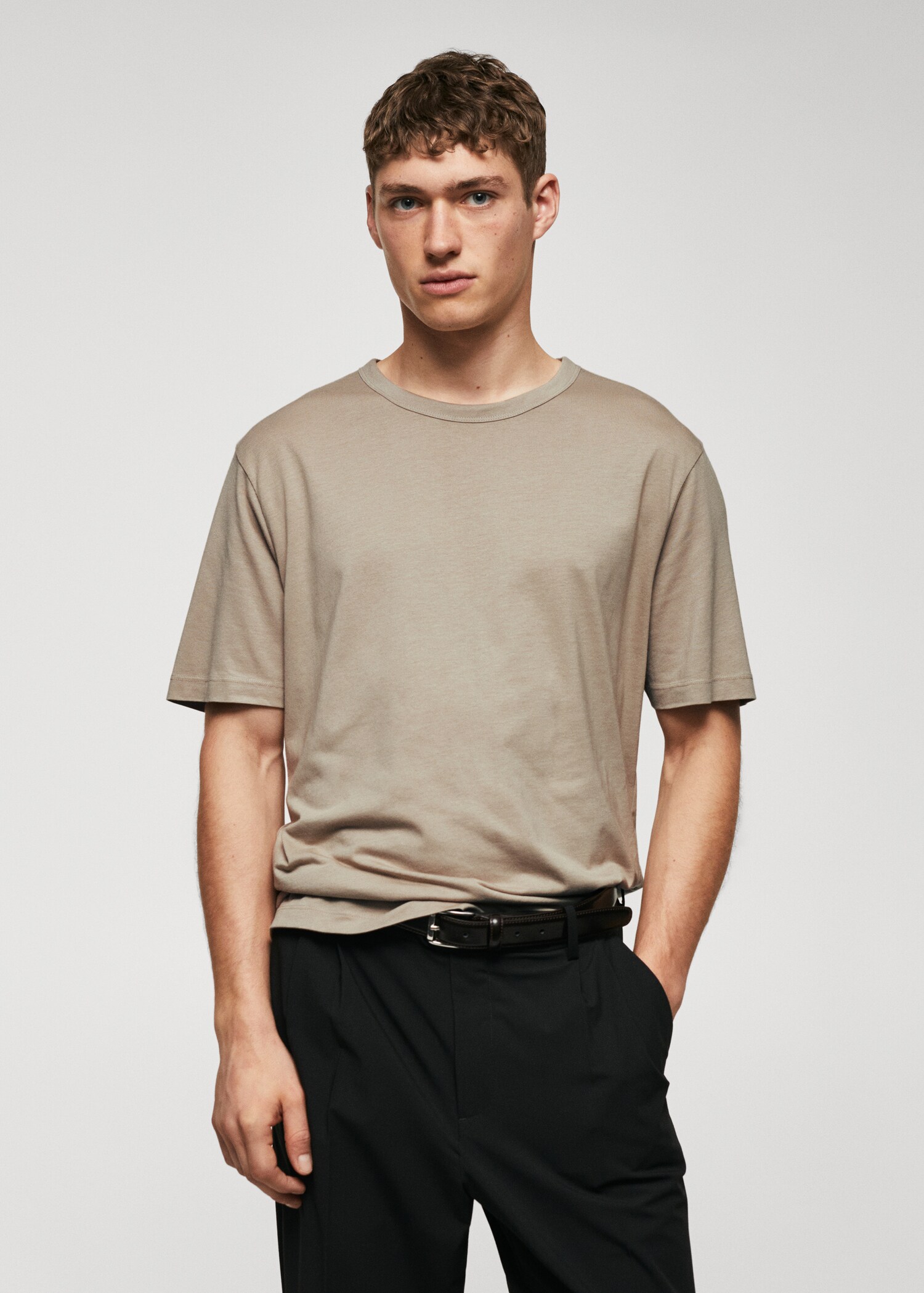 Μπλούζα basic μερσεριζέ lightweight - Μεσαίο πλάνο