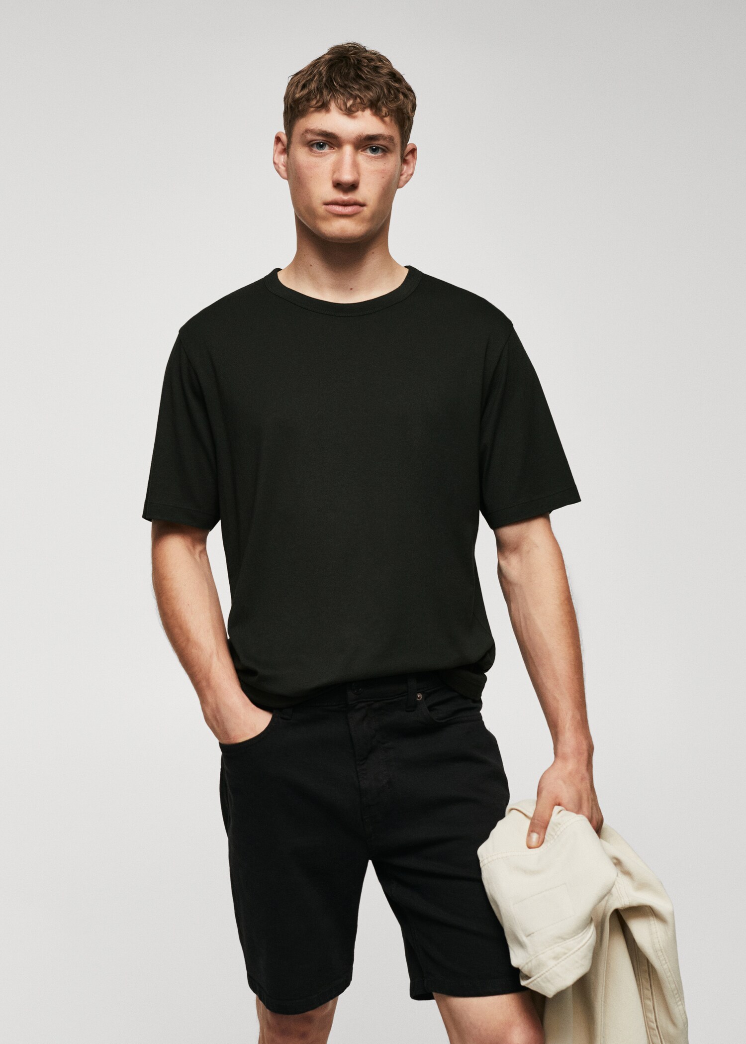 Μπλούζα basic μερσεριζέ lightweight - Μεσαίο πλάνο