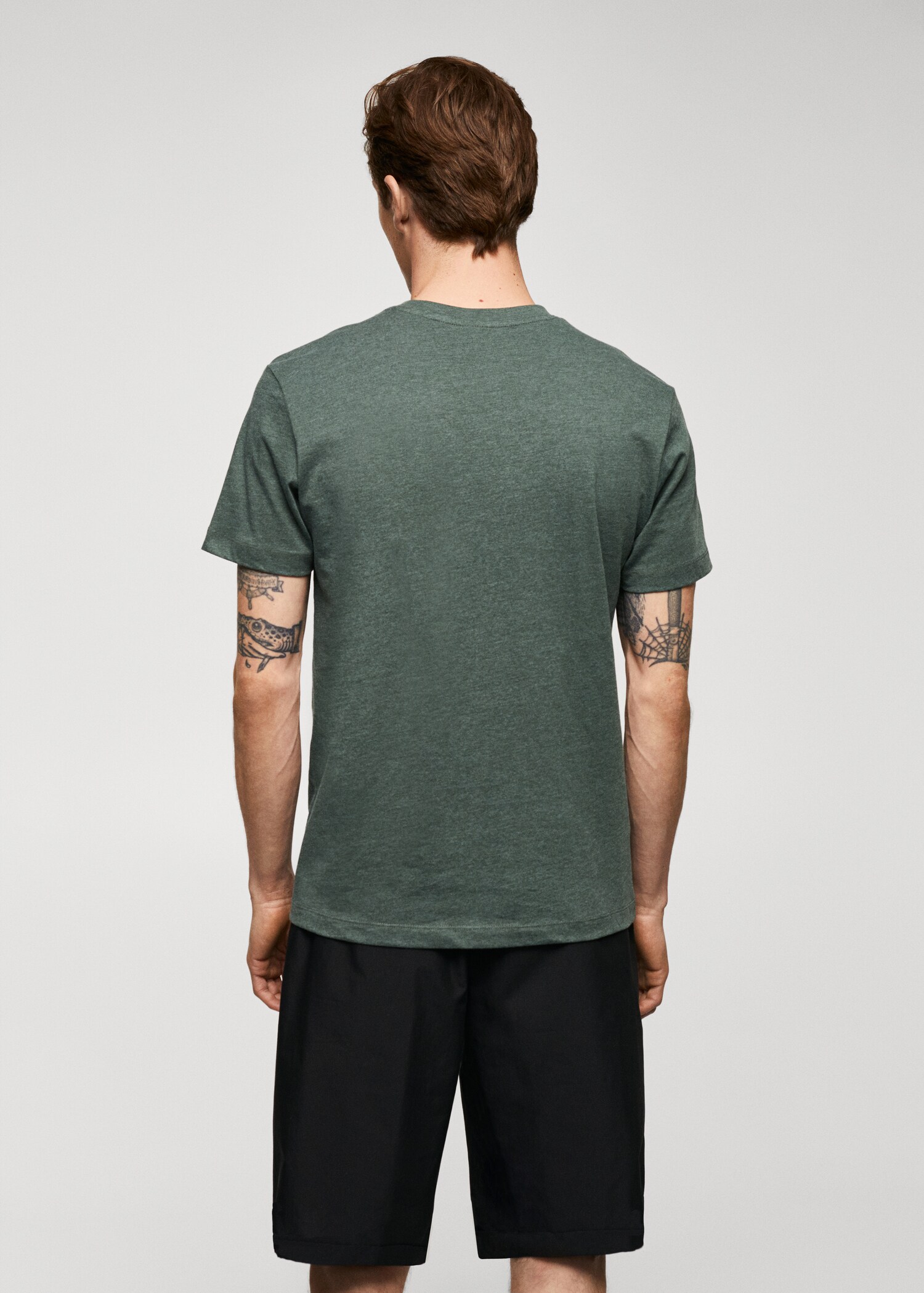 Camiseta básica algodón comfort stretch - Reverso del artículo