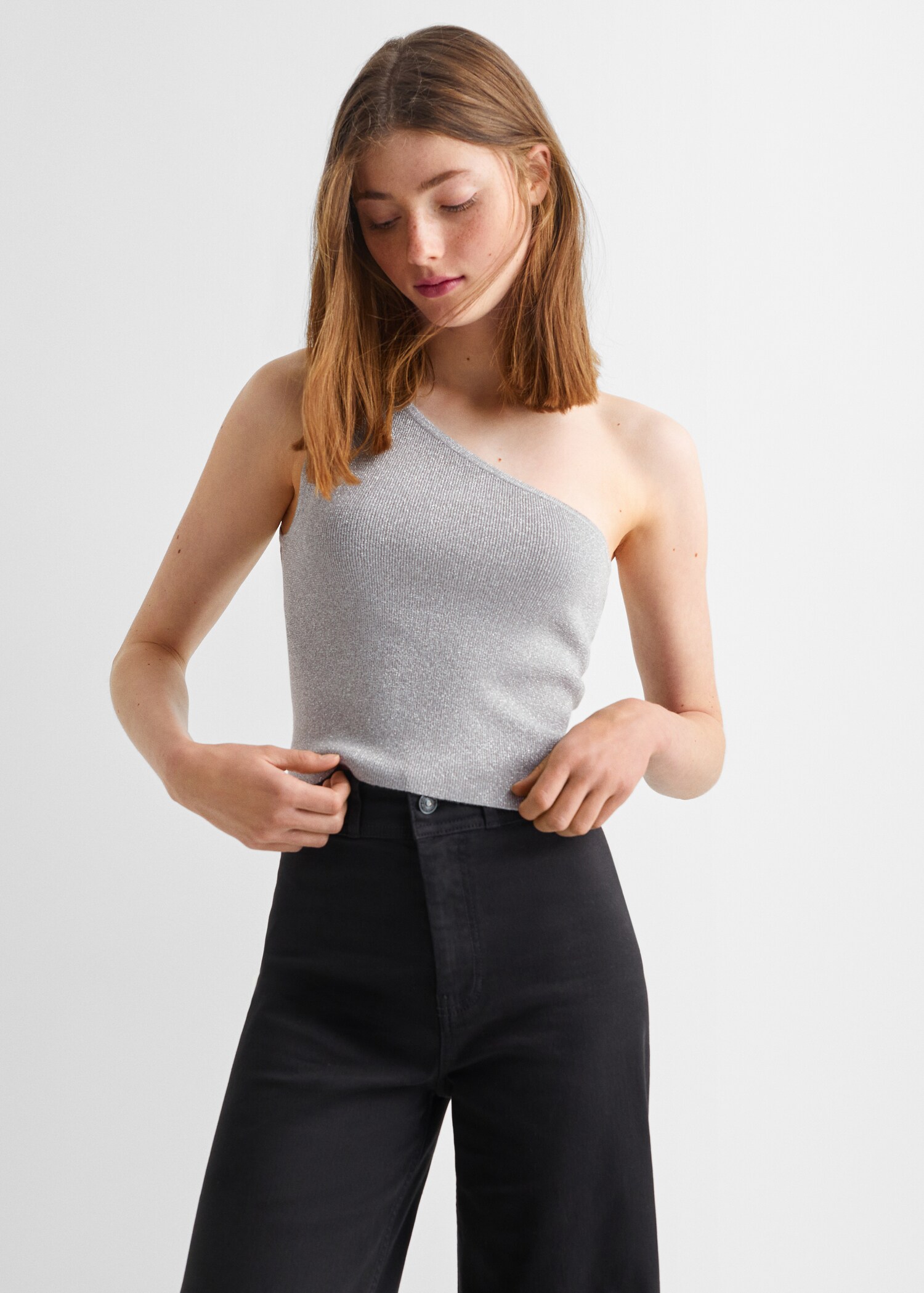 Shiny asymmetrical top - Medium plane
