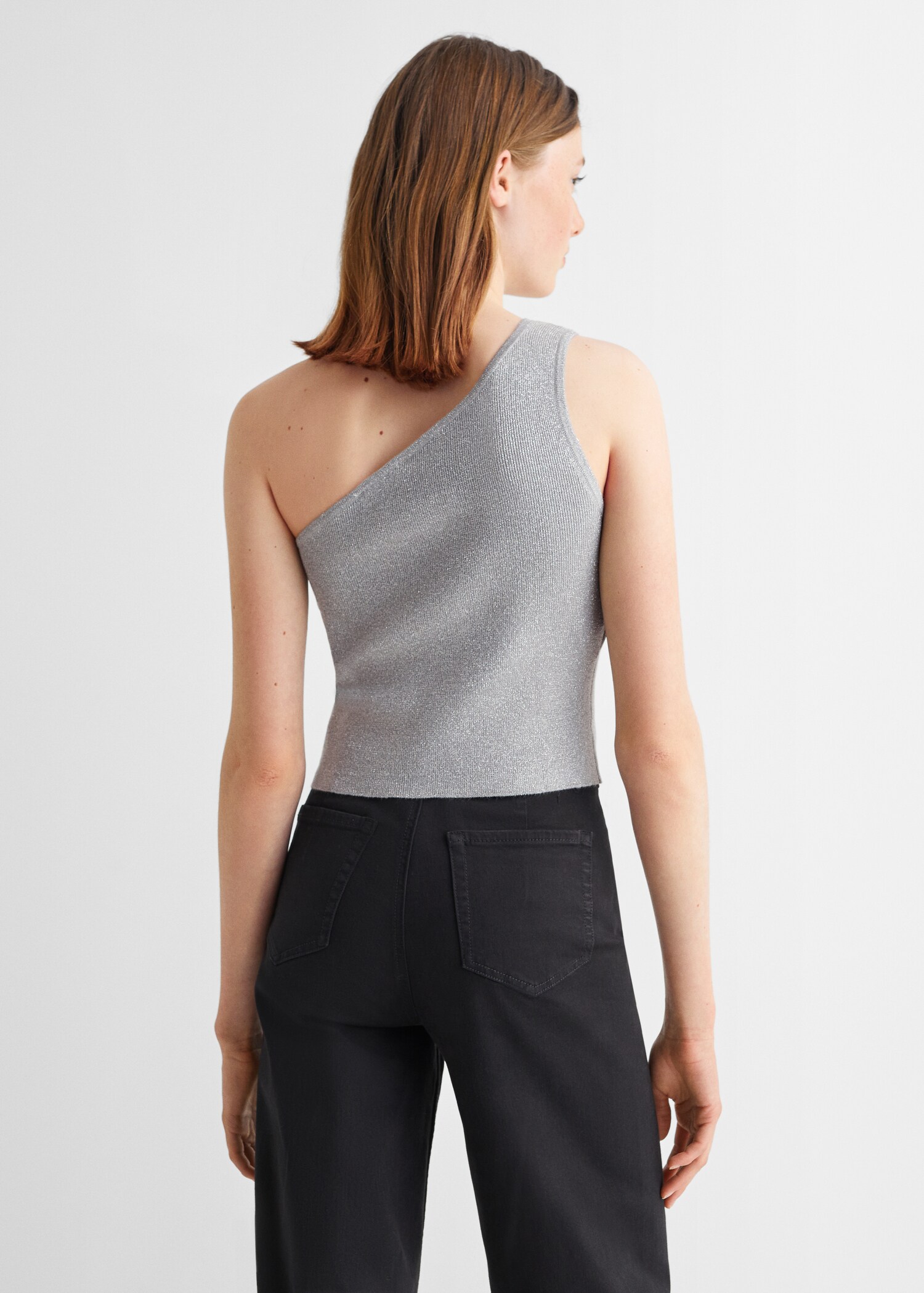 Shiny asymmetrical top - Reverse of the article