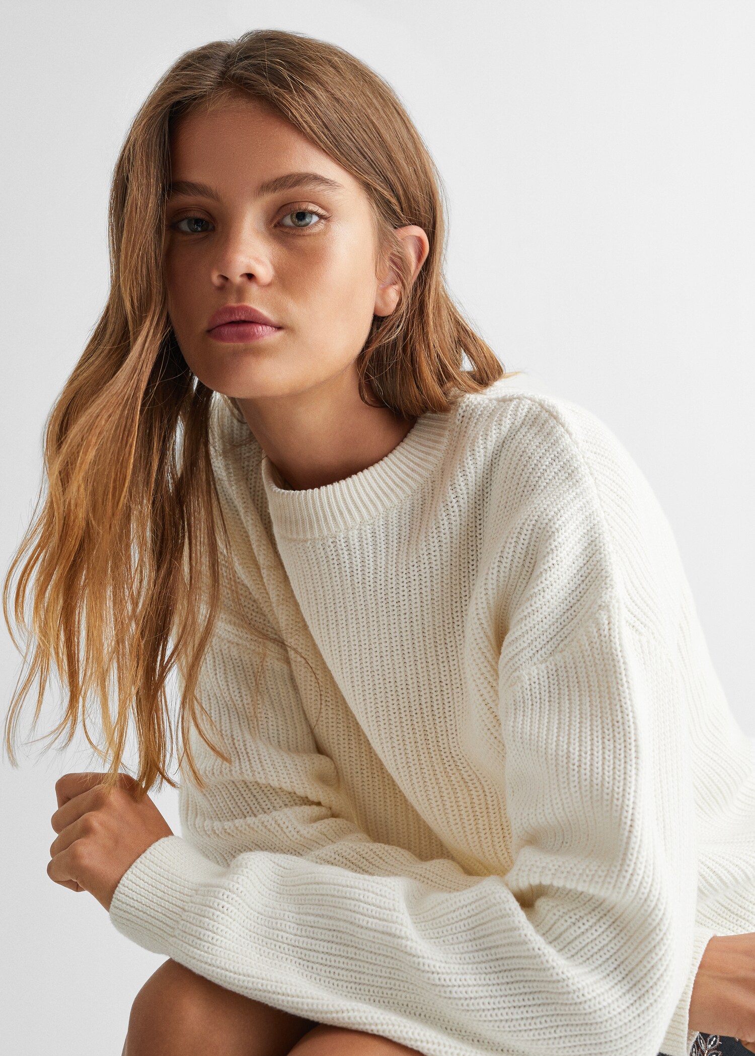 Knit cotton sweater - Details of the article 1