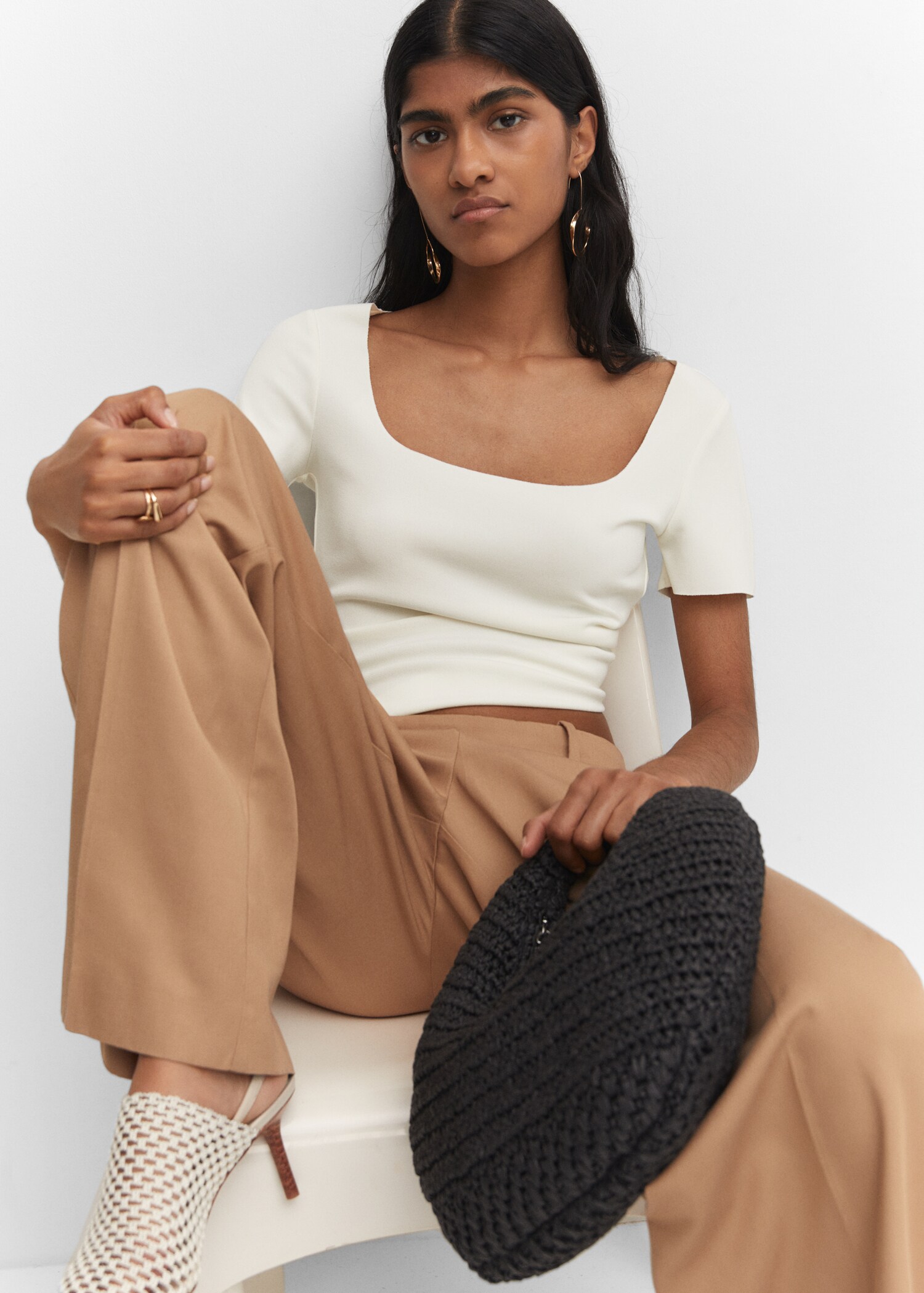 Square neck t-shirt - Details of the article 2