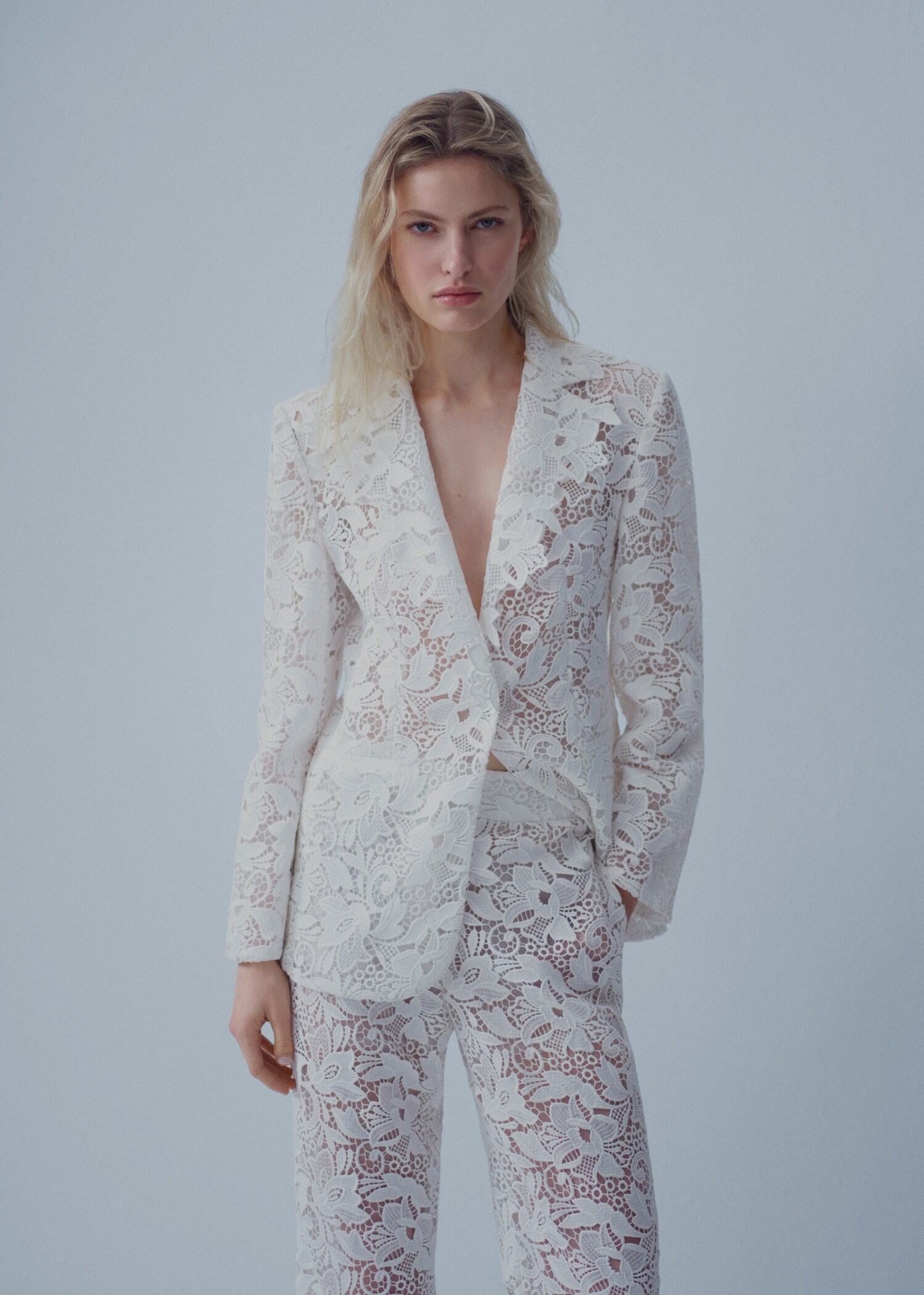 Guipure suit jacket - Medium plane