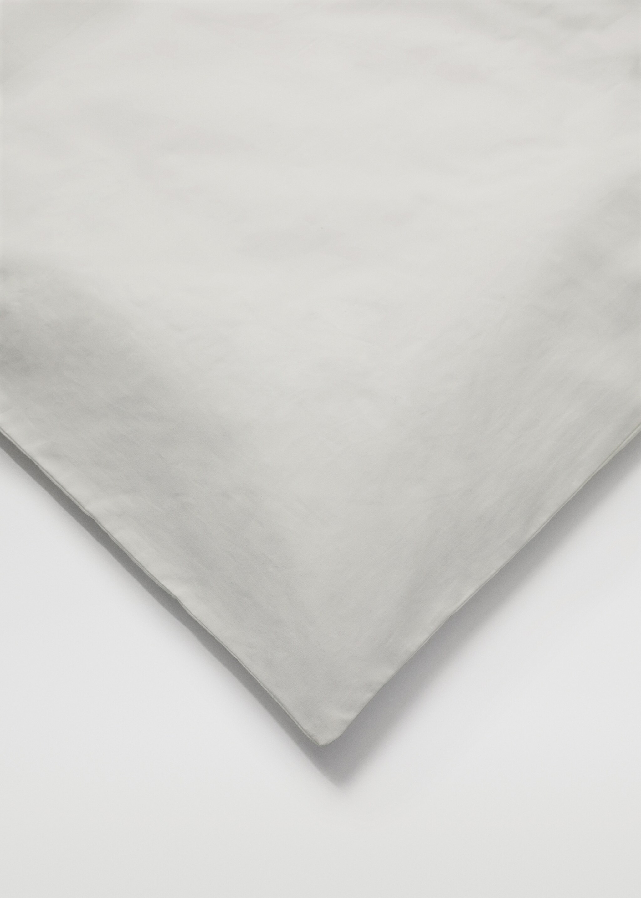 Cotton percale duvet cover (300 threads) queen bed - Details of the article 4, White. Ref: 57011504-00.