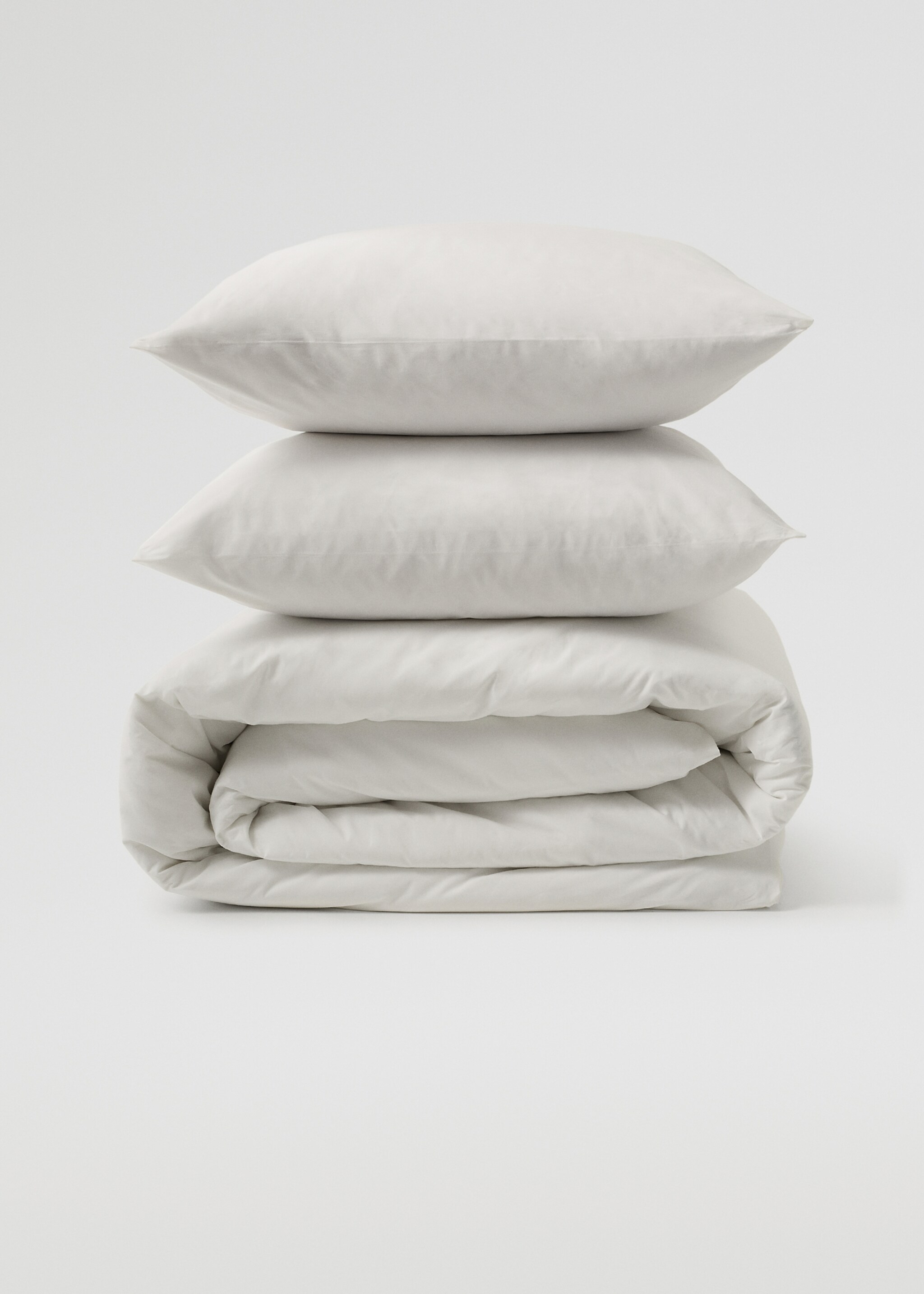 300-thread percale cotton duvet cover 150cm - Article without model, White. Ref: 57011505-00.