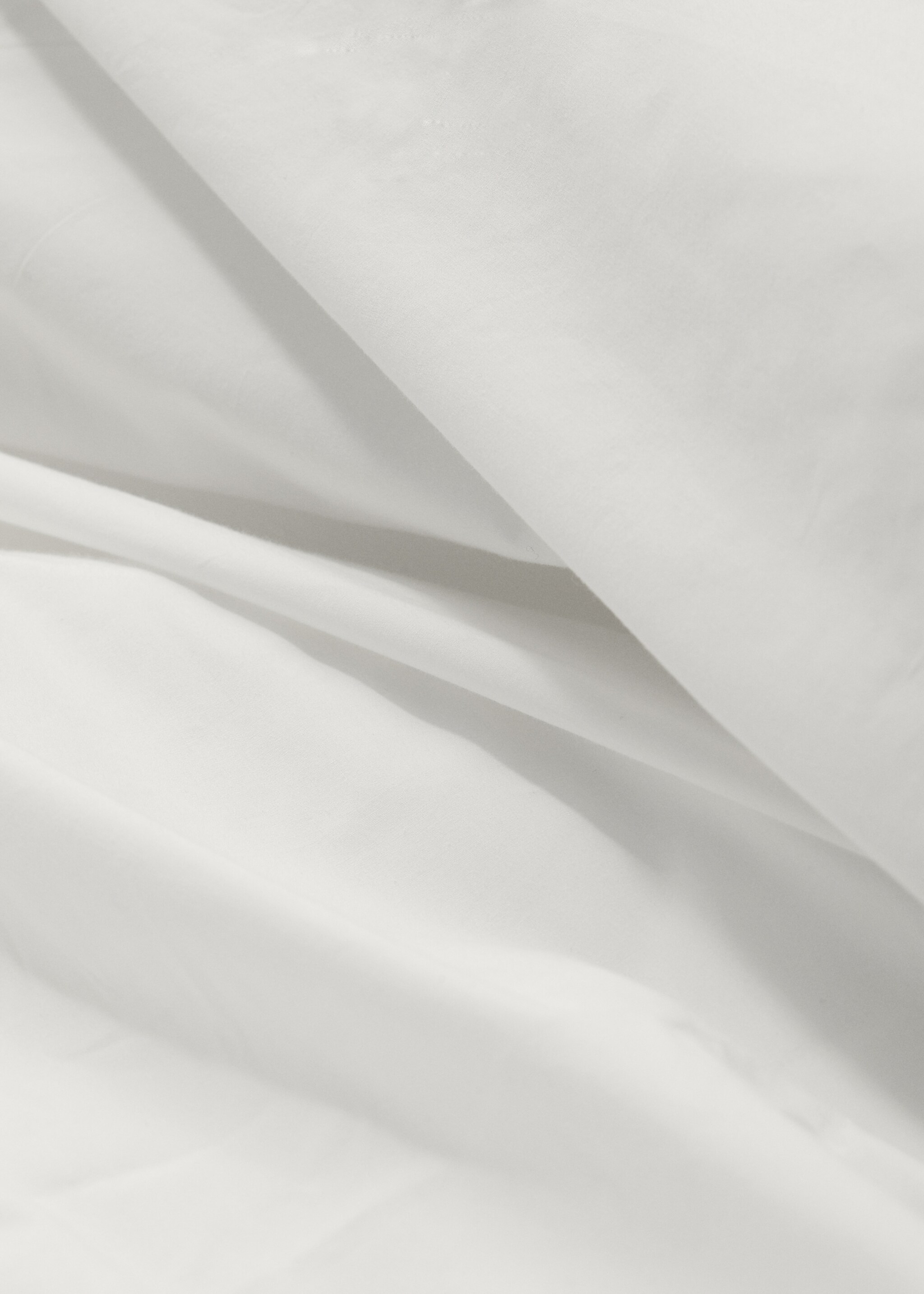 300-thread percale cotton duvet cover 150cm - Details of the article 2, White. Ref: 57011505-00.