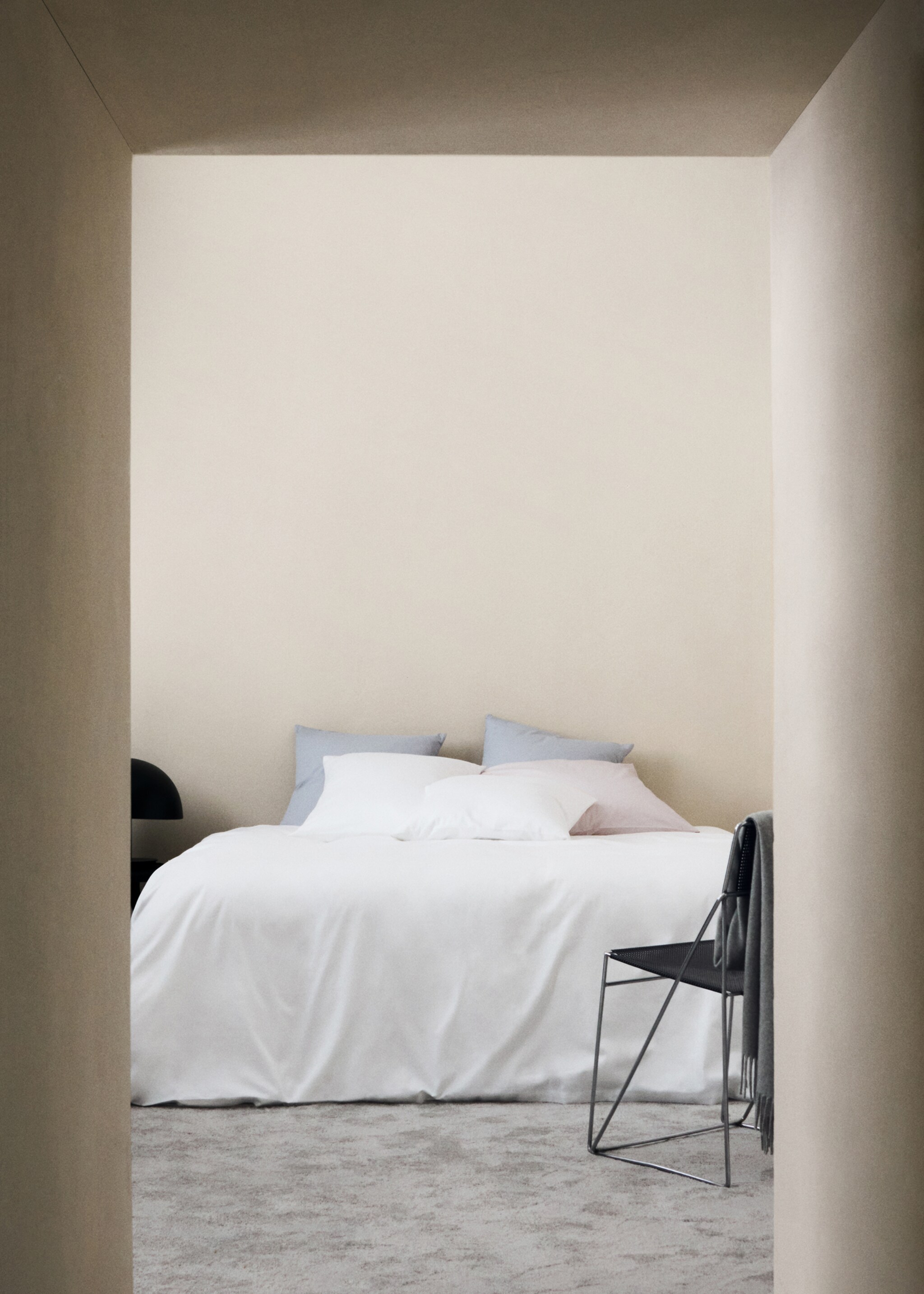 300-thread percale cotton duvet cover 150cm - Details of the article 6, White. Ref: 57011505-00.