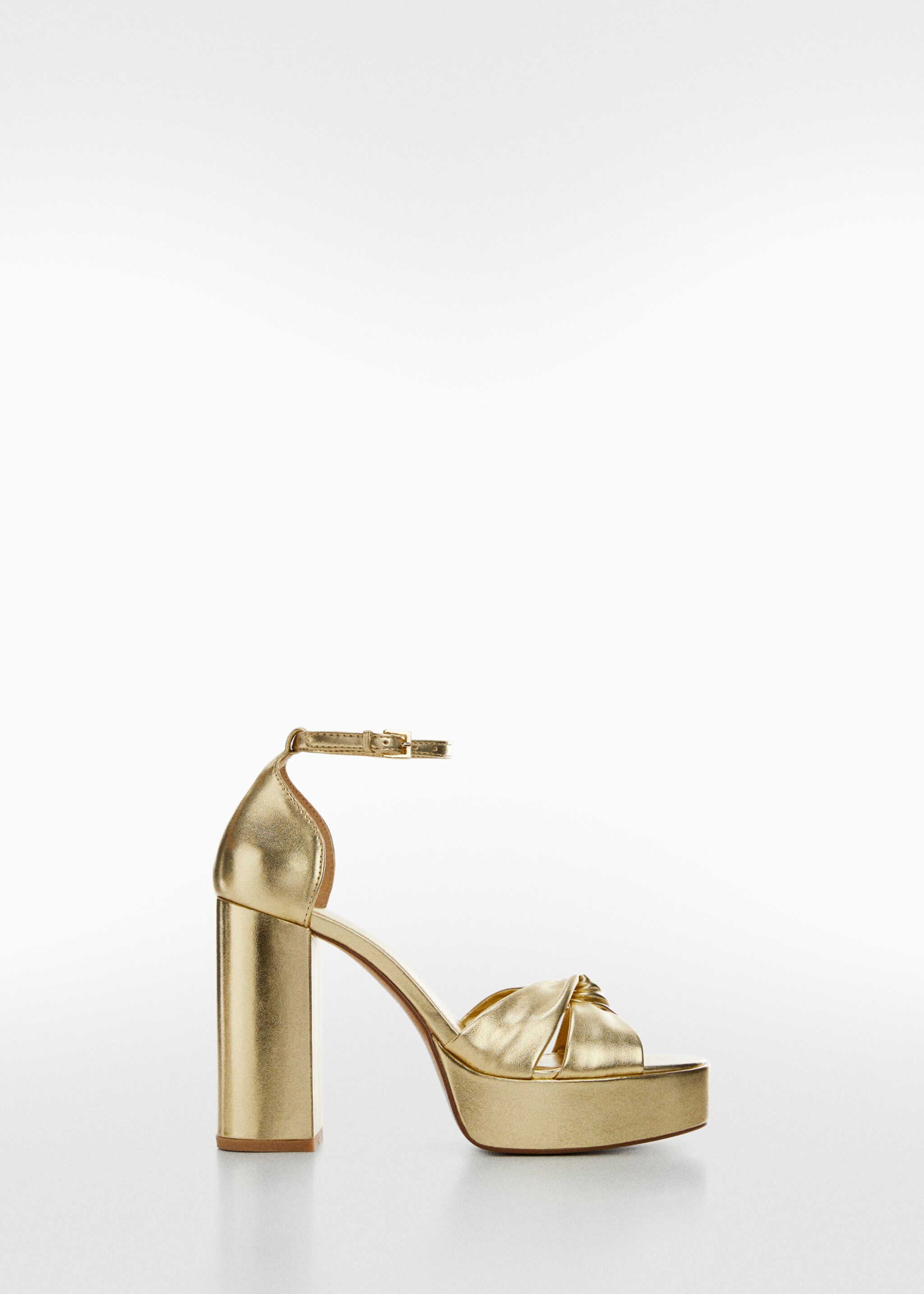 Metallic heel sandals - Article without model, Gold. Ref: 57012510-00.