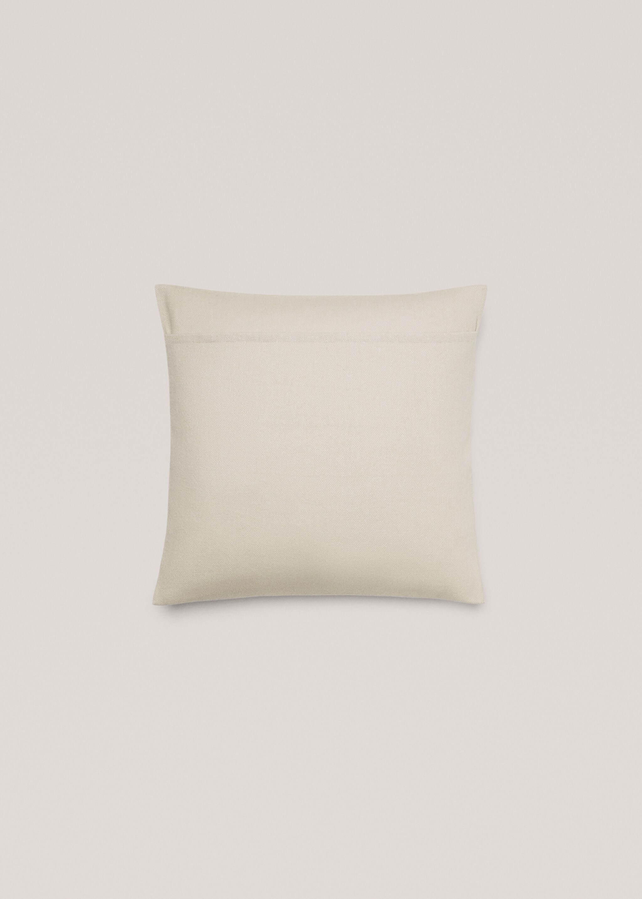 Διακοσμητική μαξιλαροθήκη 100% βαμβάκι 45x45 εκ - Λεπτομέρεια του προϊόντος 1, Μπεζ . Ref: 57012525-00.