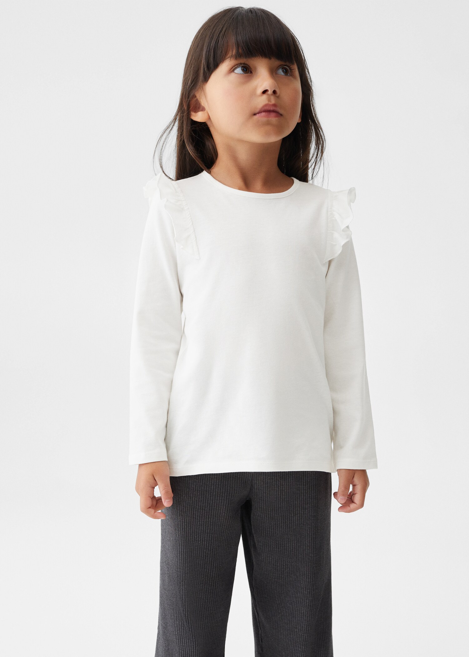 T-shirt manches longues volants - Plan moyen