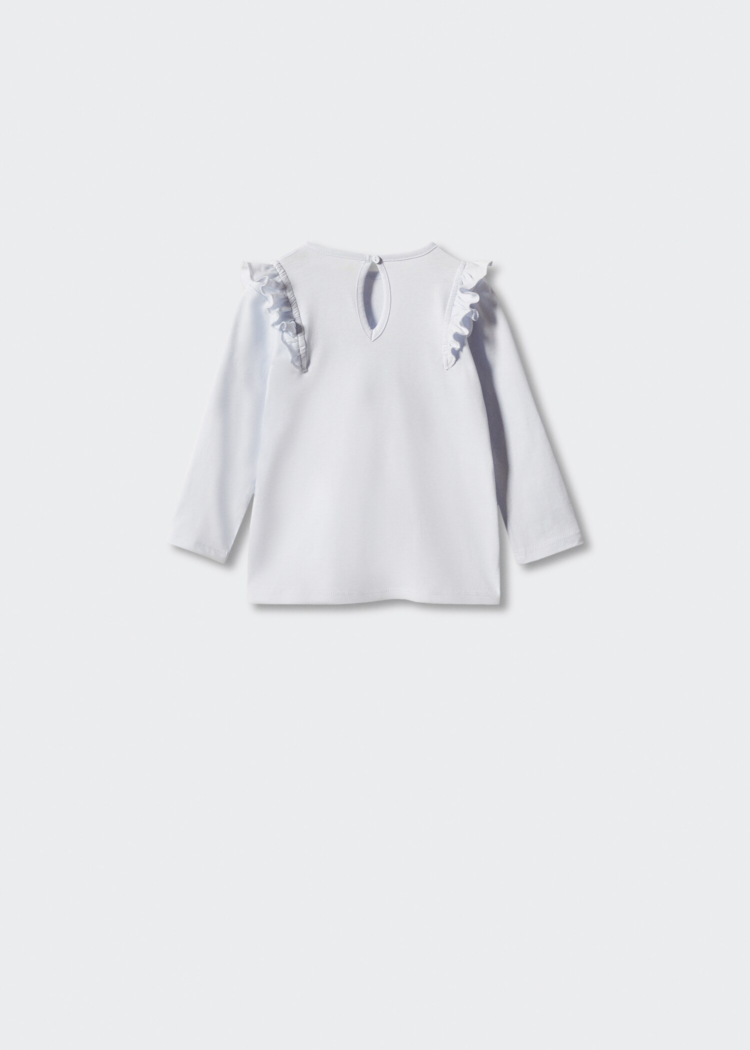 Long -sleeved t-shirt with ruffles - Reverse of the article