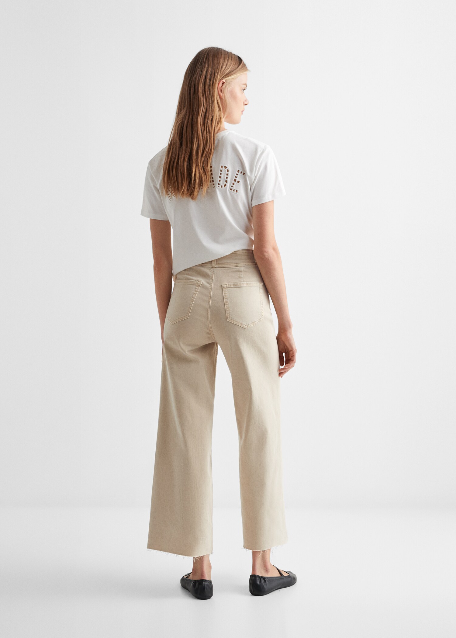 Jeans culotte mid-waist comfort - Reverse of the article