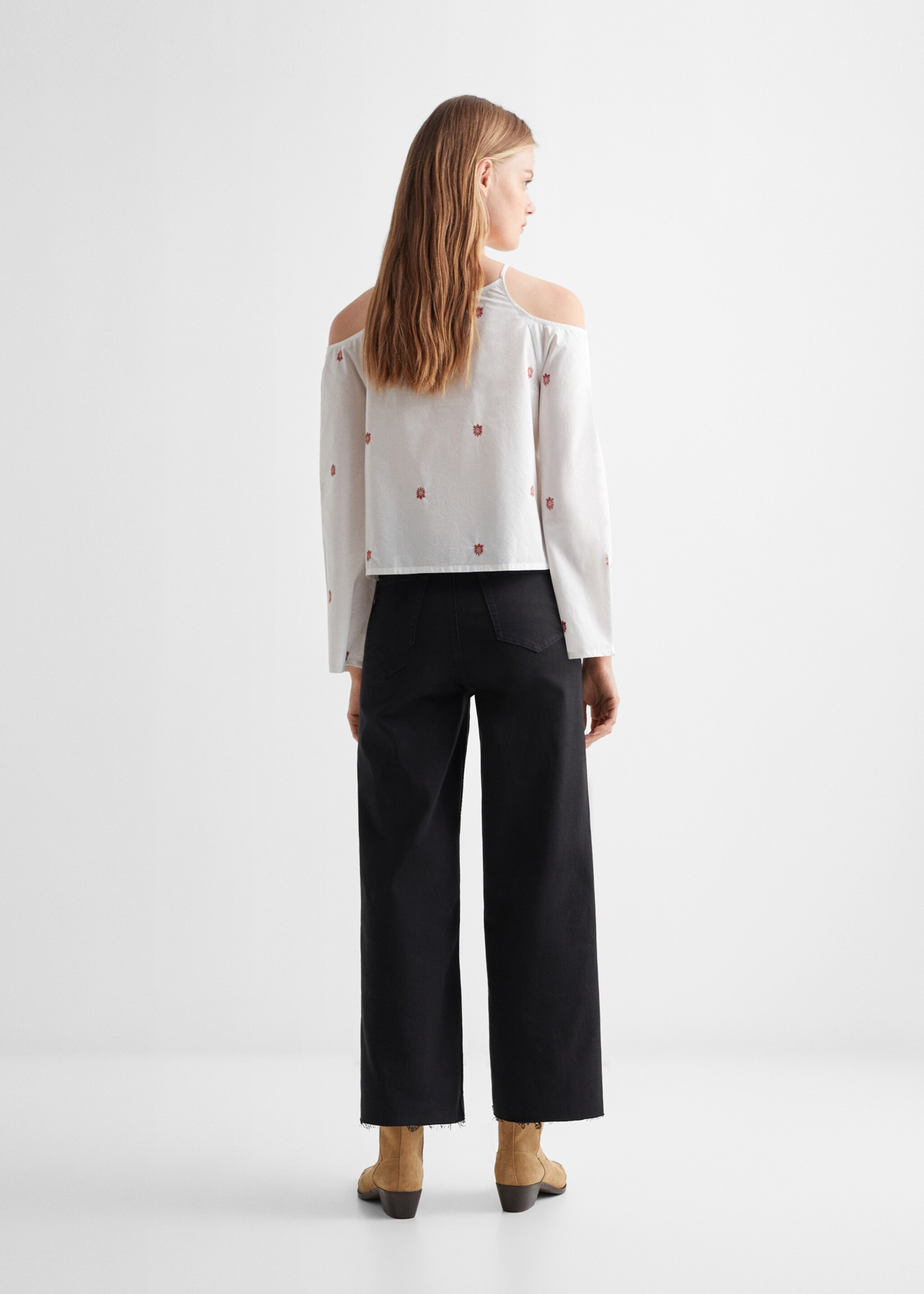 Culottejeans - Artikelns baksida, Svart. Ref: 57012882-00.