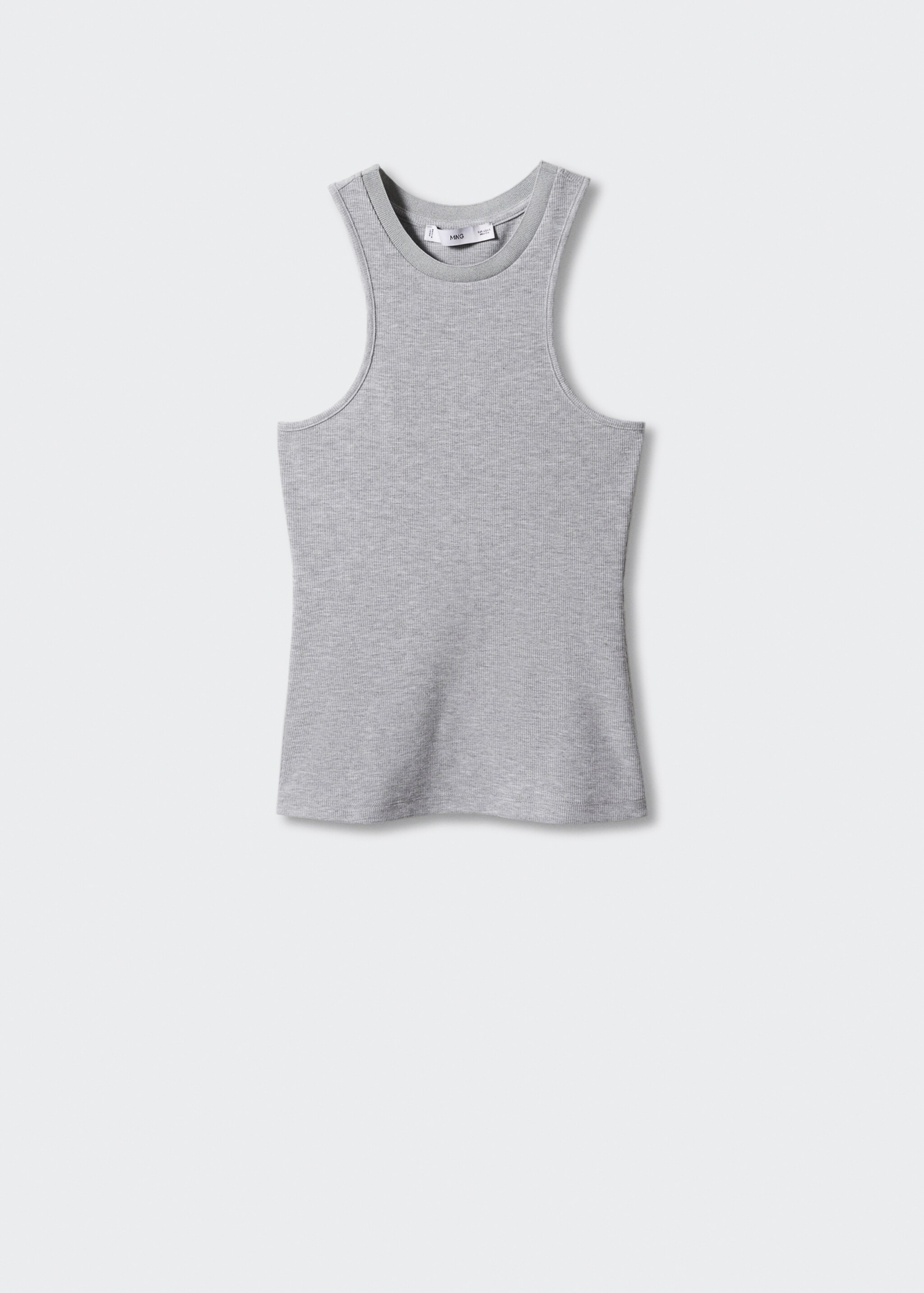 Ribbed strap top - Article without model, Light Heather Grey. Ref: 57012886-00.