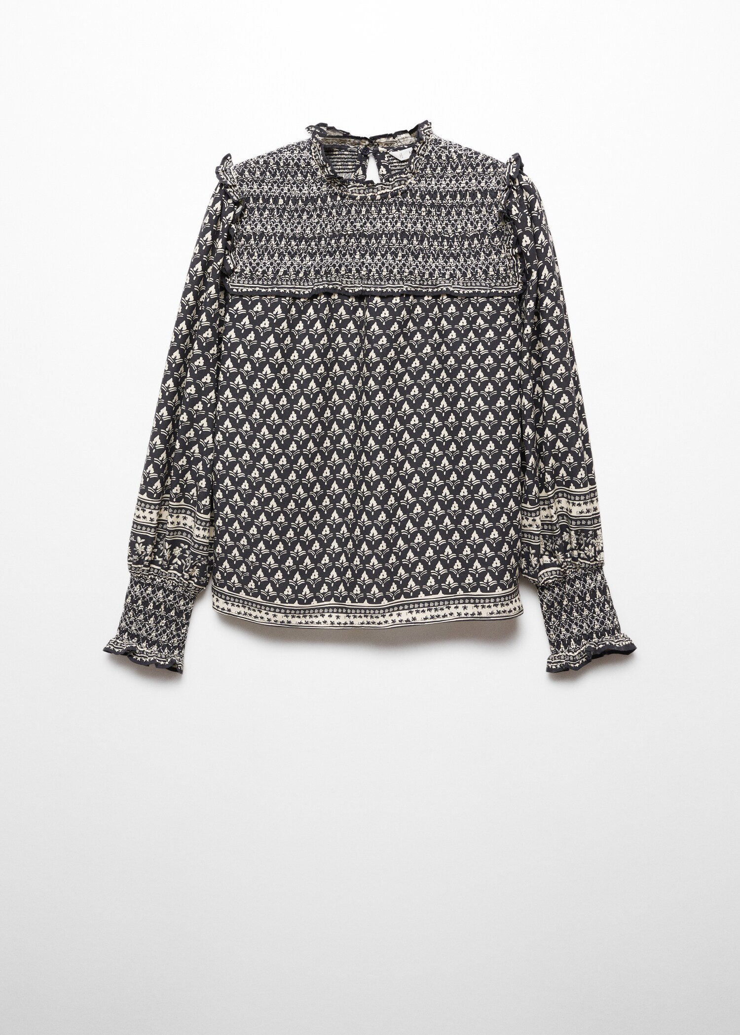 Blusa stampata increspata - Articolo senza modello