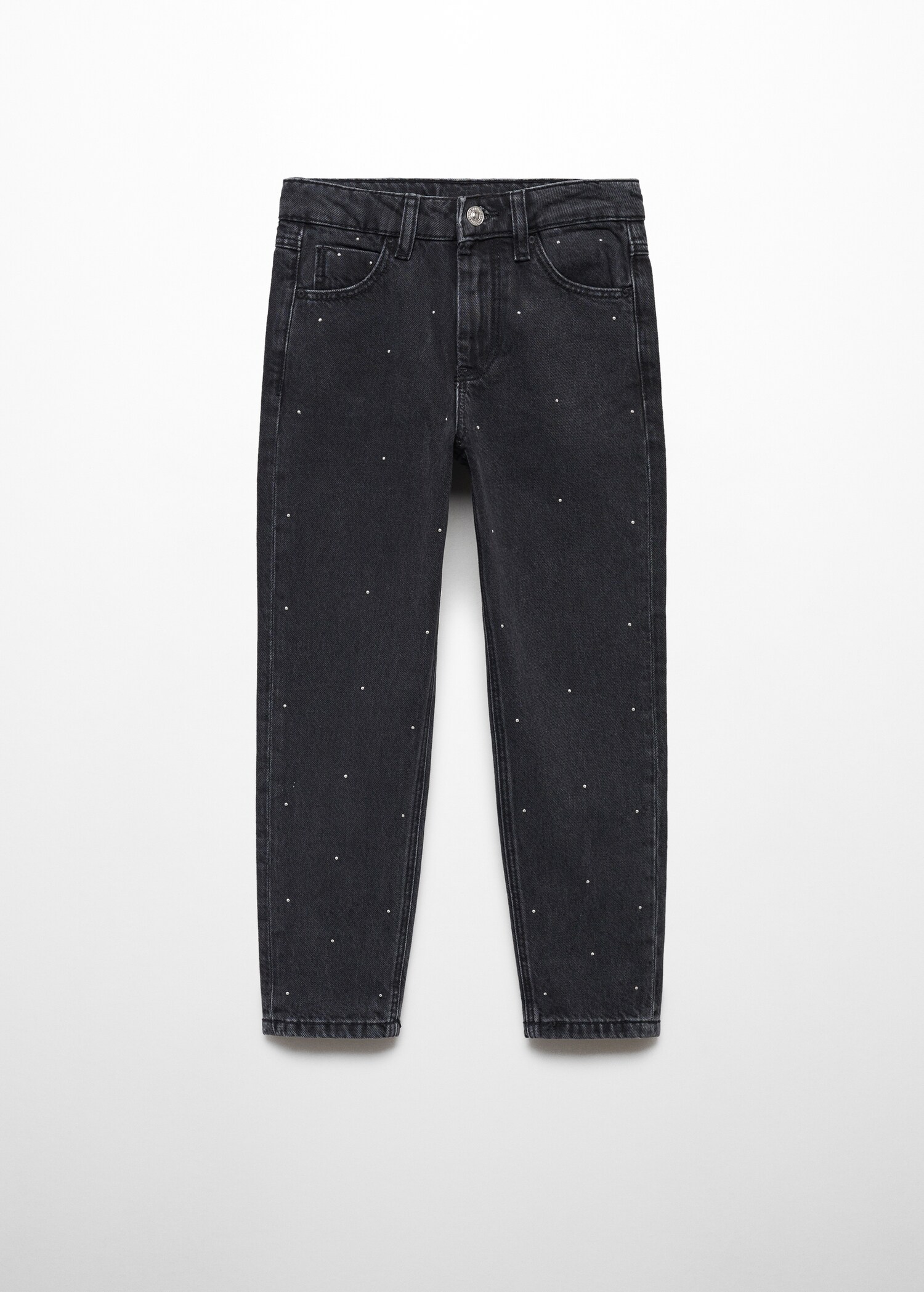 Mom-fit jeans met glitters - Artikel zonder model