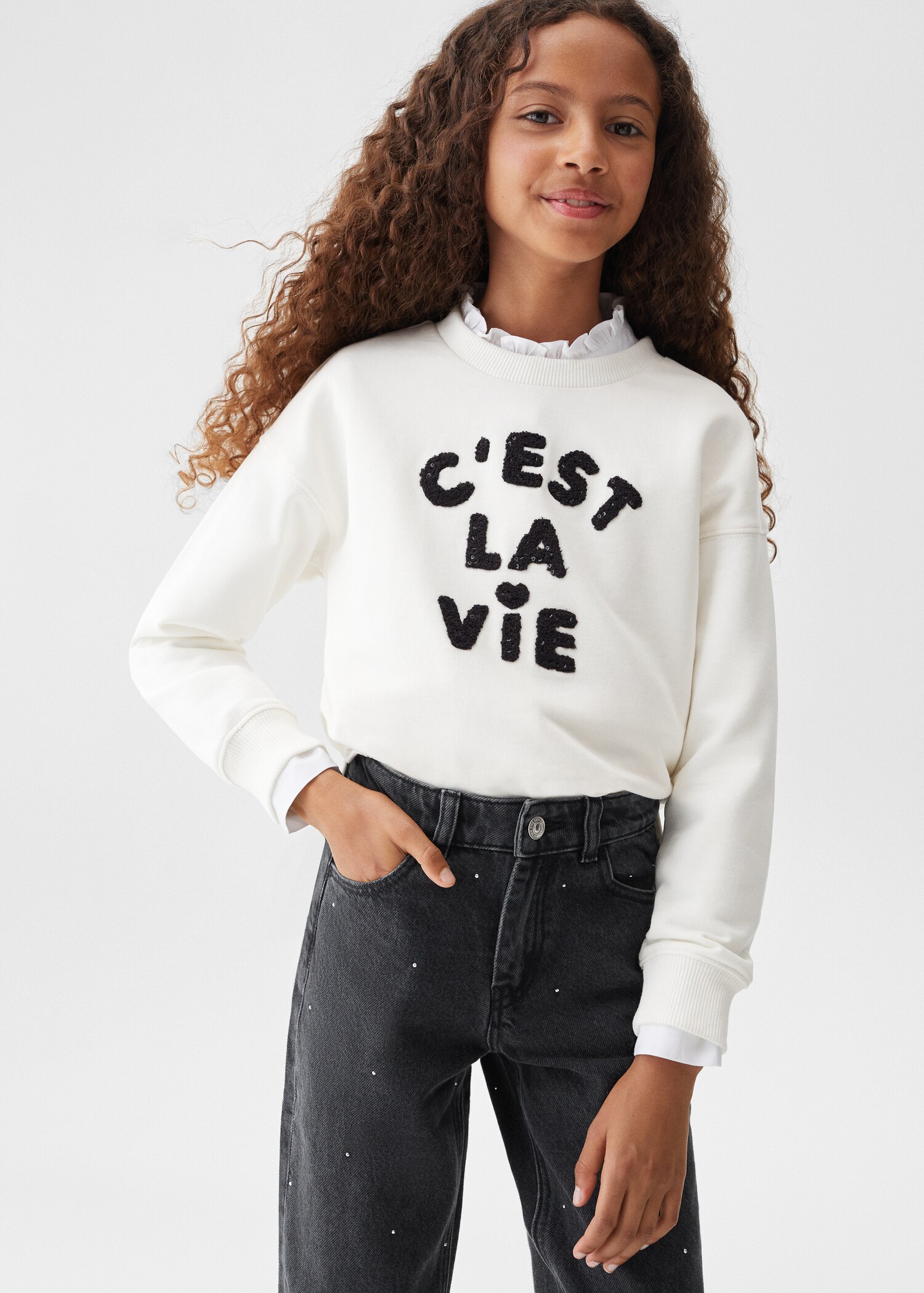 Mom-fit jeans met glitters - Detail van het artikel 1