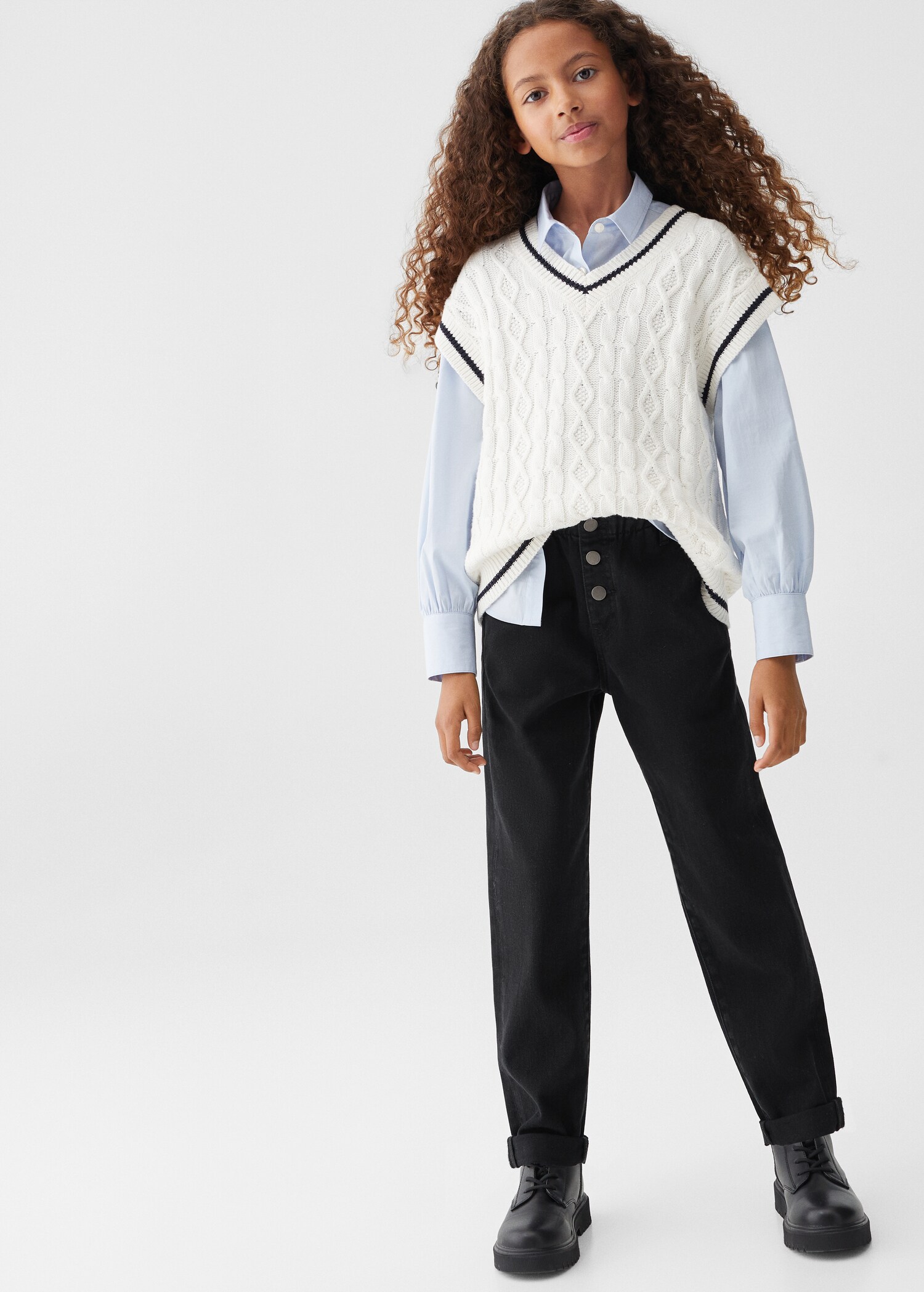 Cotton Paperbag Jeans - Details of the article 2