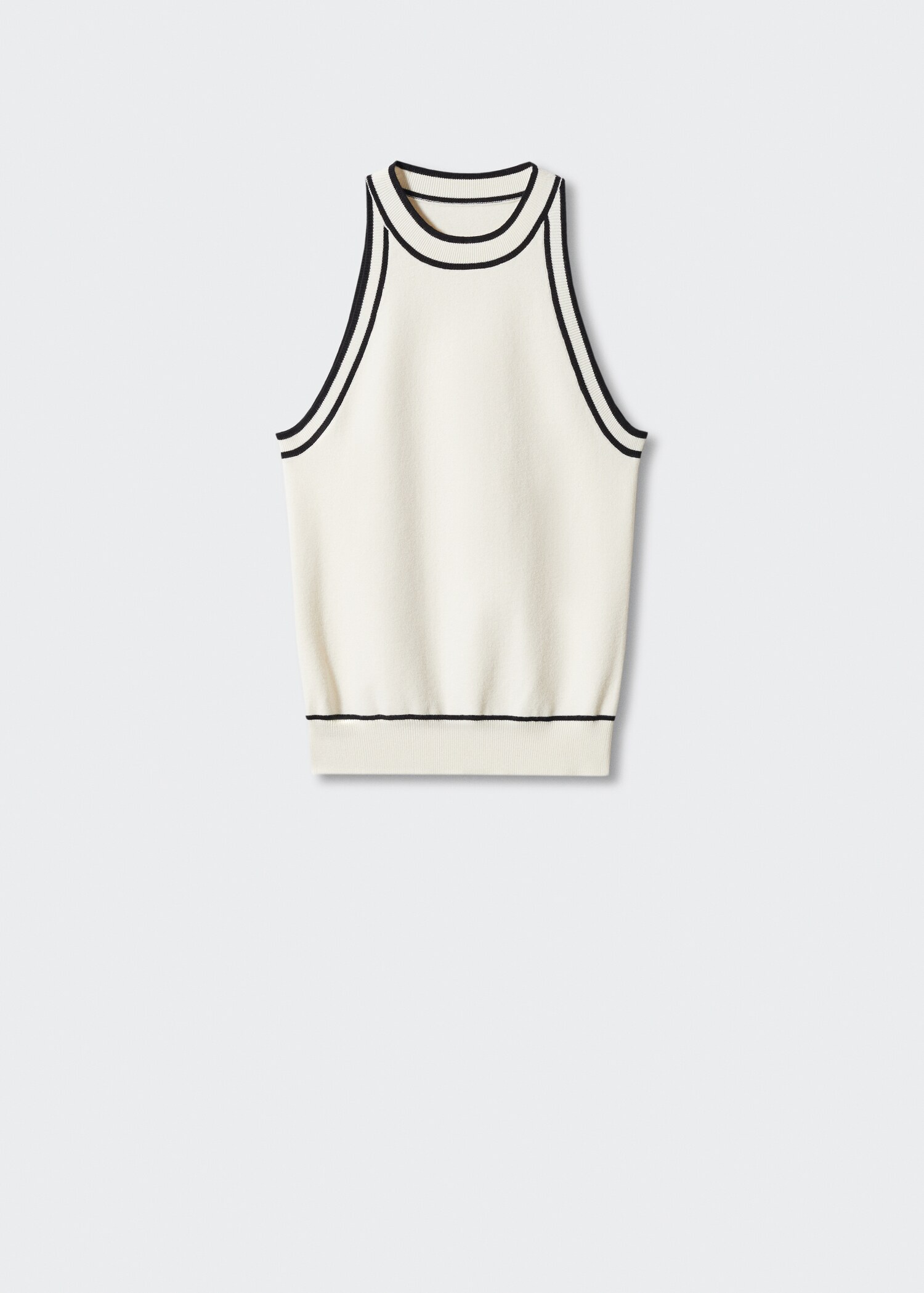 Knitted top with contrast details - Article without model