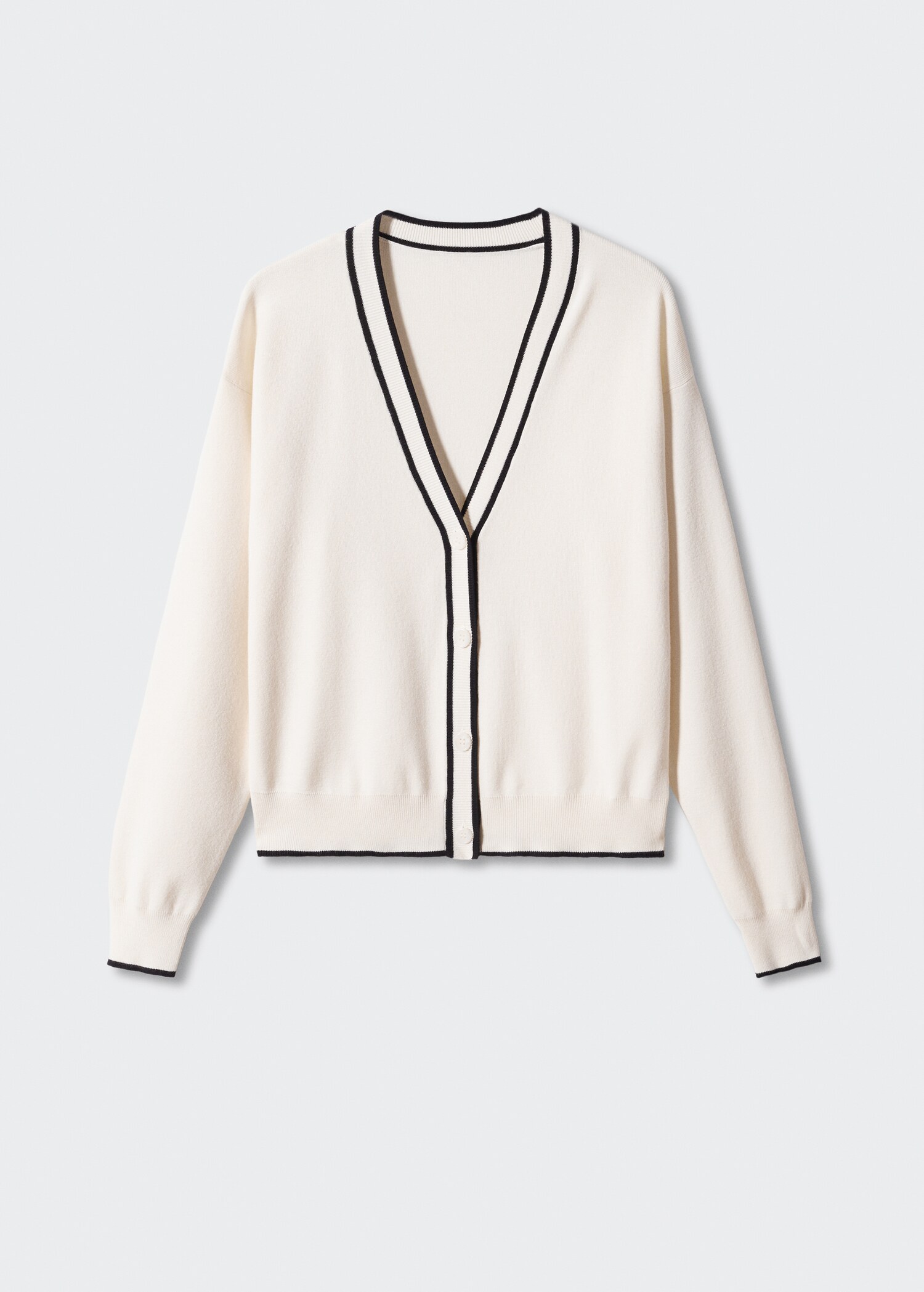 Strick-Cardigan mit Kontrastdetail - Artikel ohne Model
