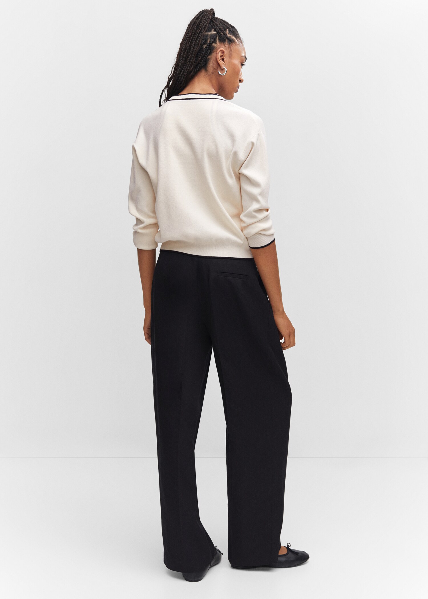 Strick-Cardigan mit Kontrastdetail - Rückseite des Artikels