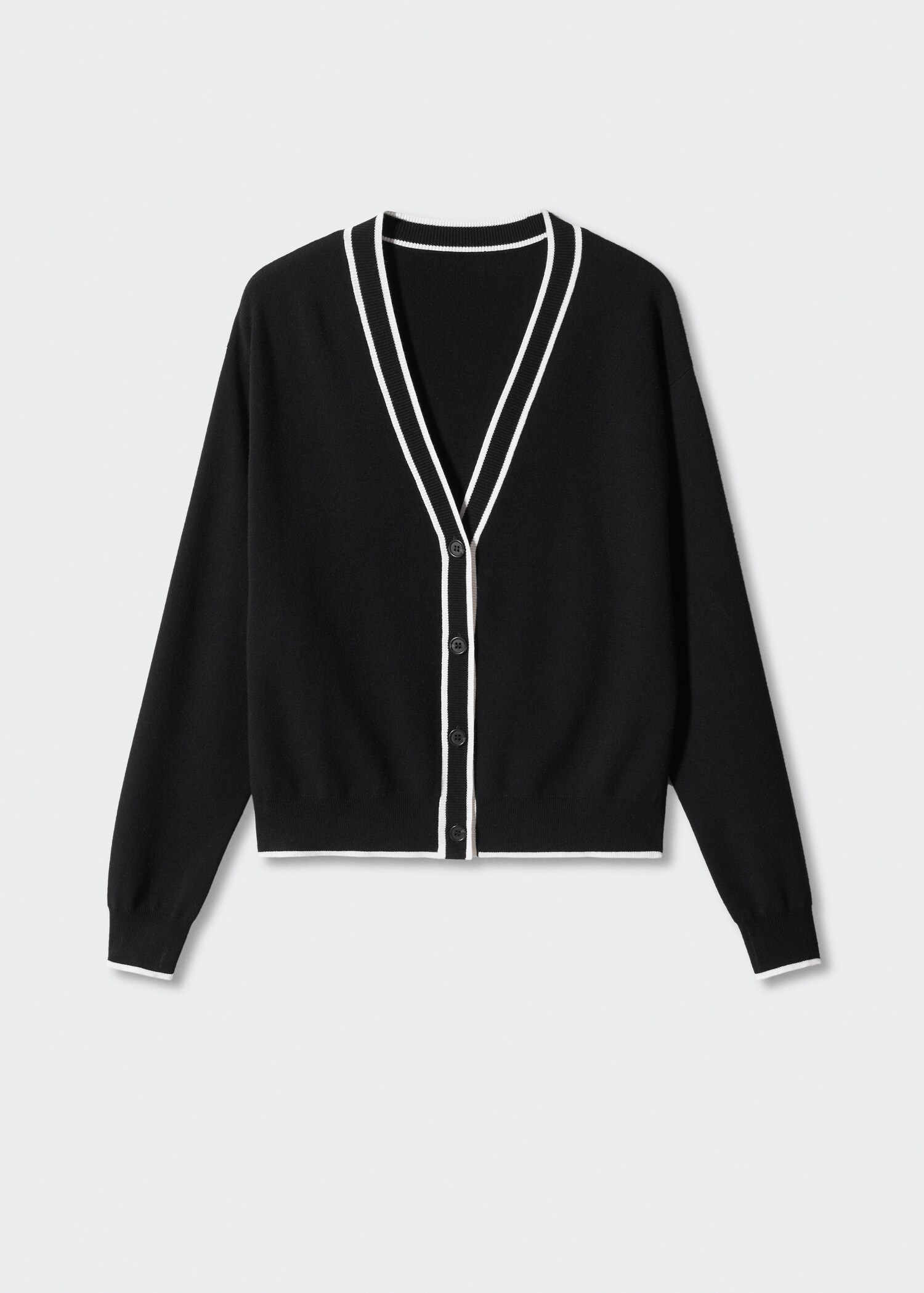 Strick-Cardigan mit Kontrastdetail - Artikel ohne Model