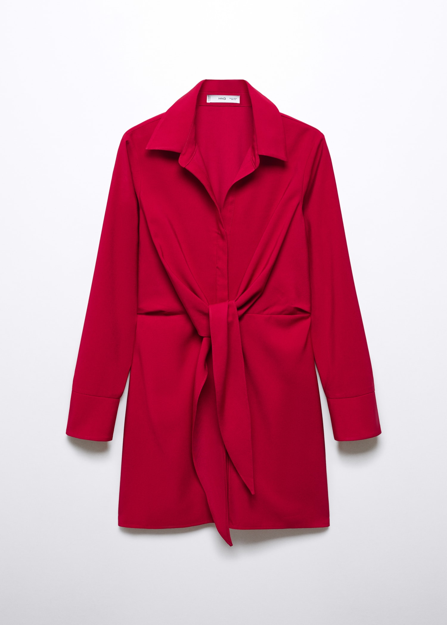 Robe chemise détail nœud Femme MANGO OUTLET France métropolitaine