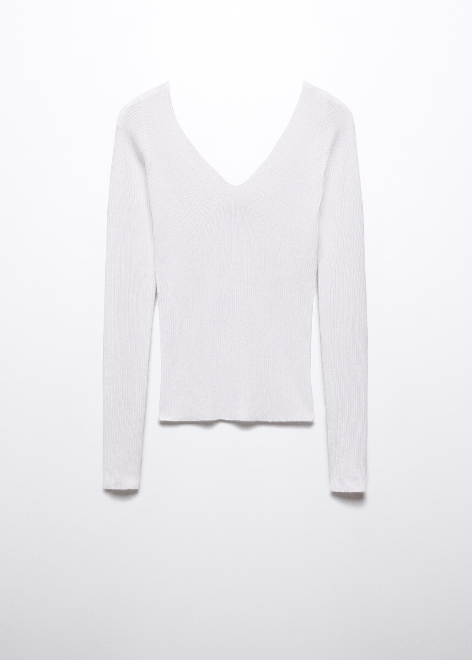 Ribbed sweater with low-cut back - Article without model