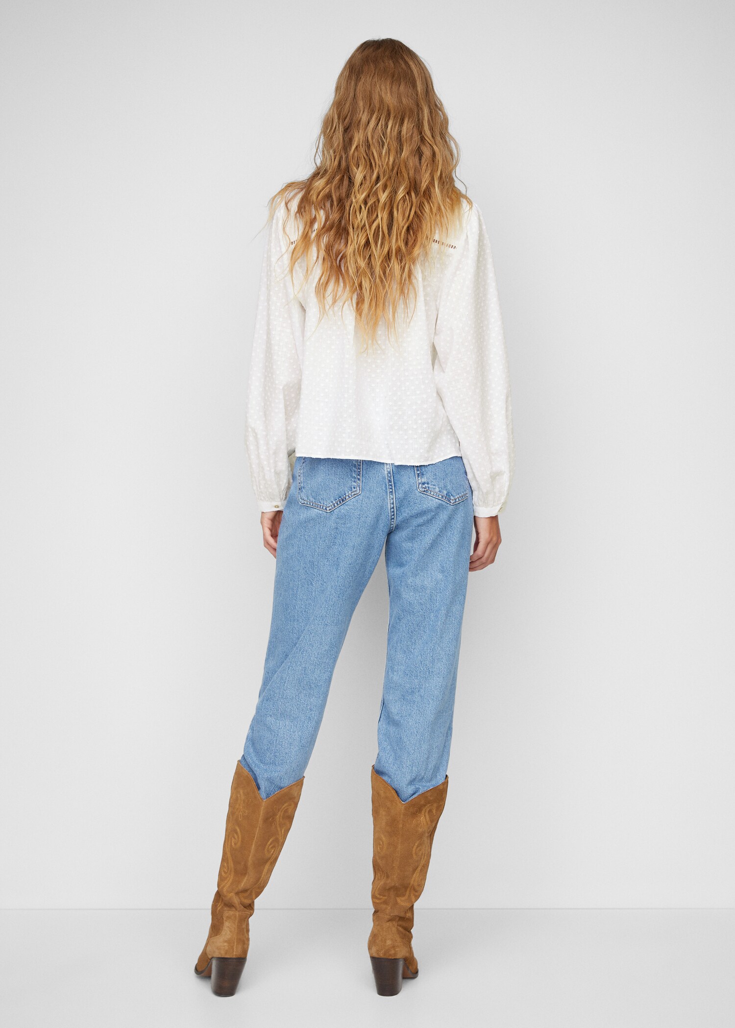 Blusa algodón plumeti - Reverso del artículo