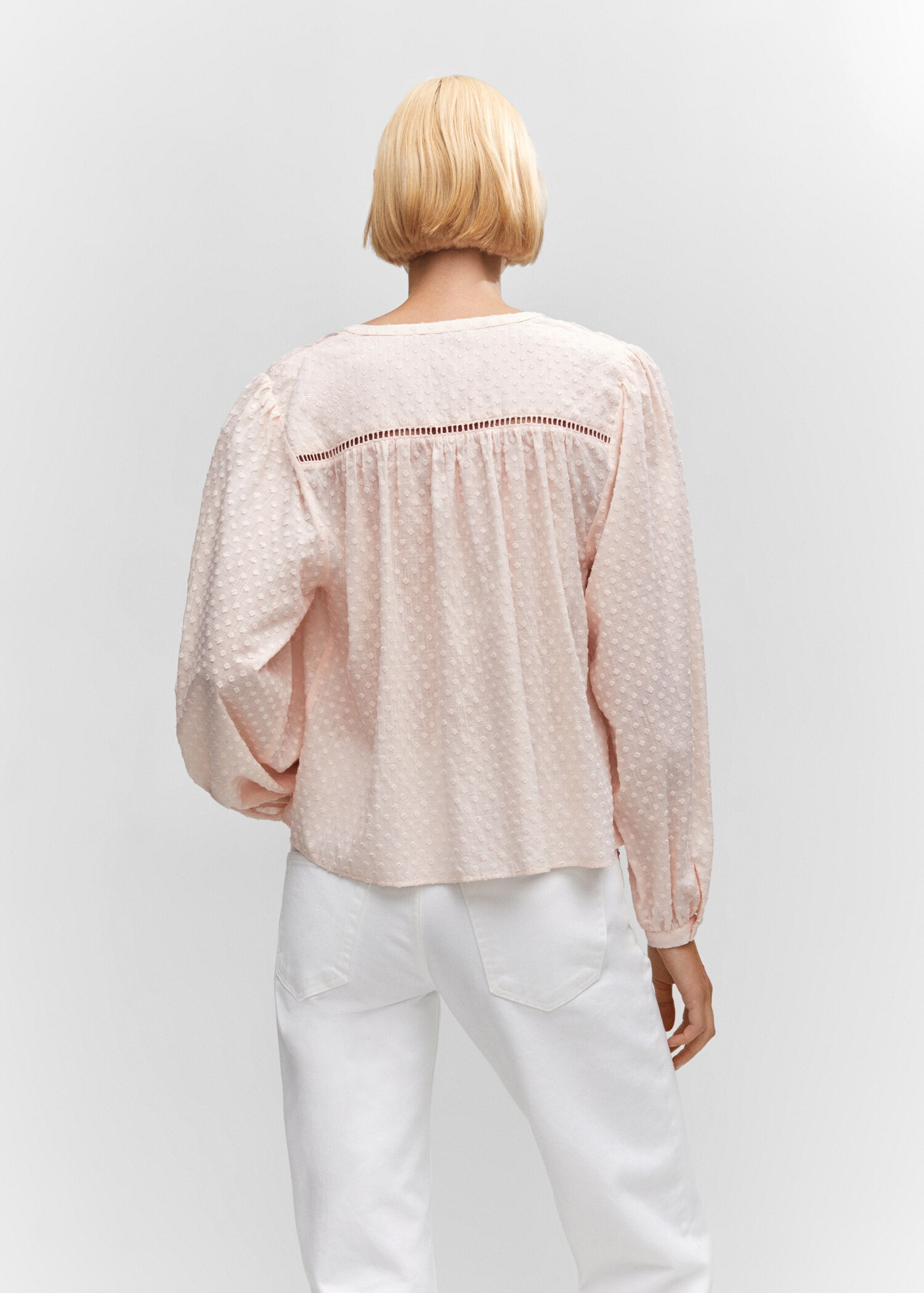 Blusa algodón plumeti - Reverso del artículo