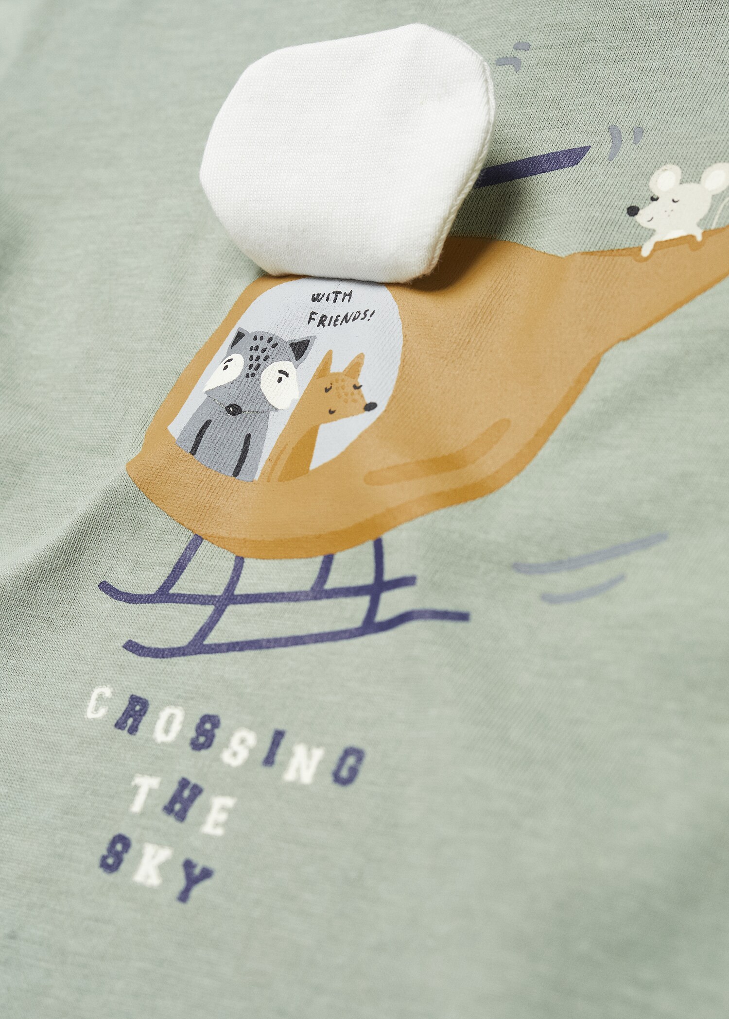 T-shirt en coton à dessin - Détail de l'article 0