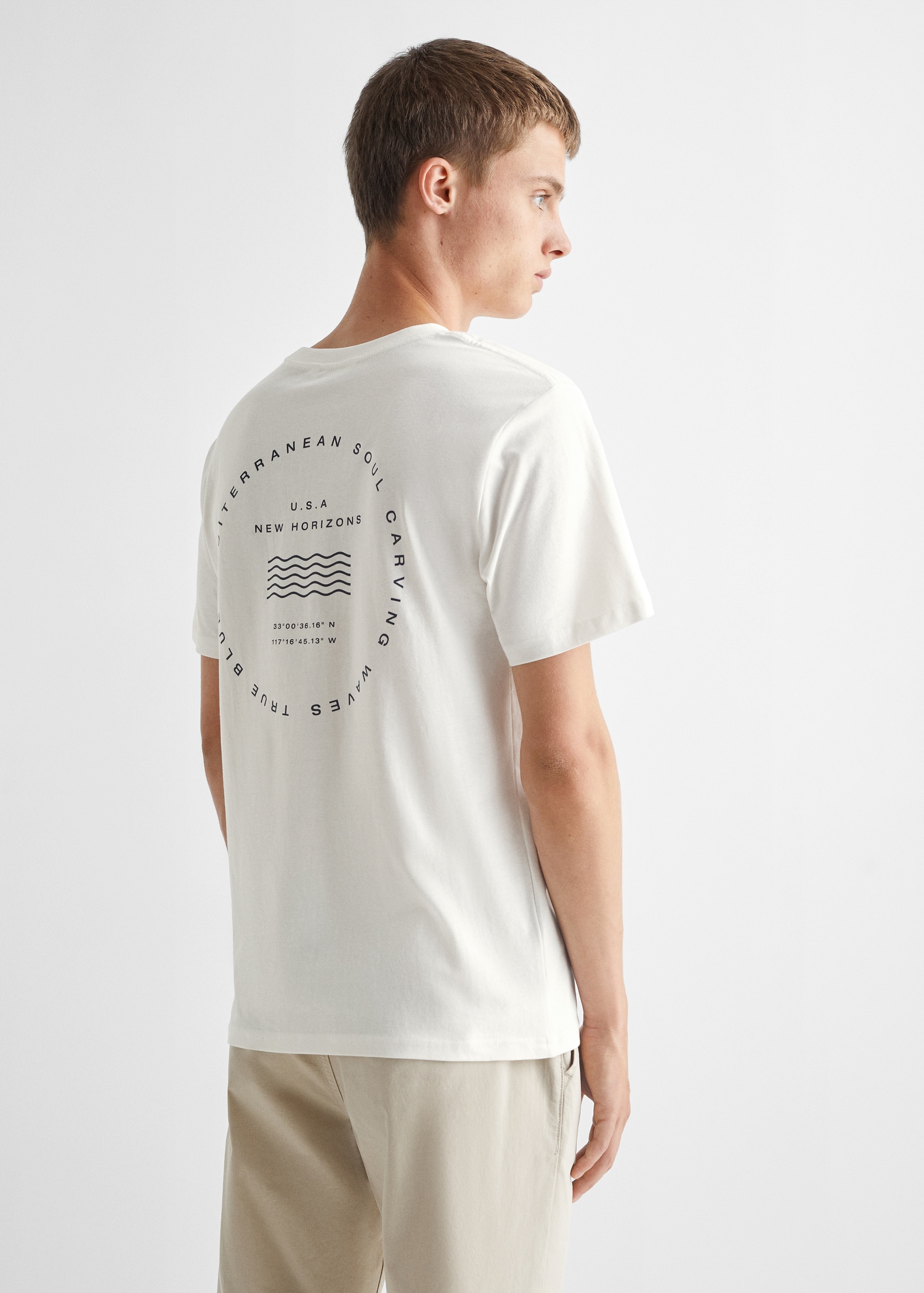 Printed message T-shirt - Reverse of the article