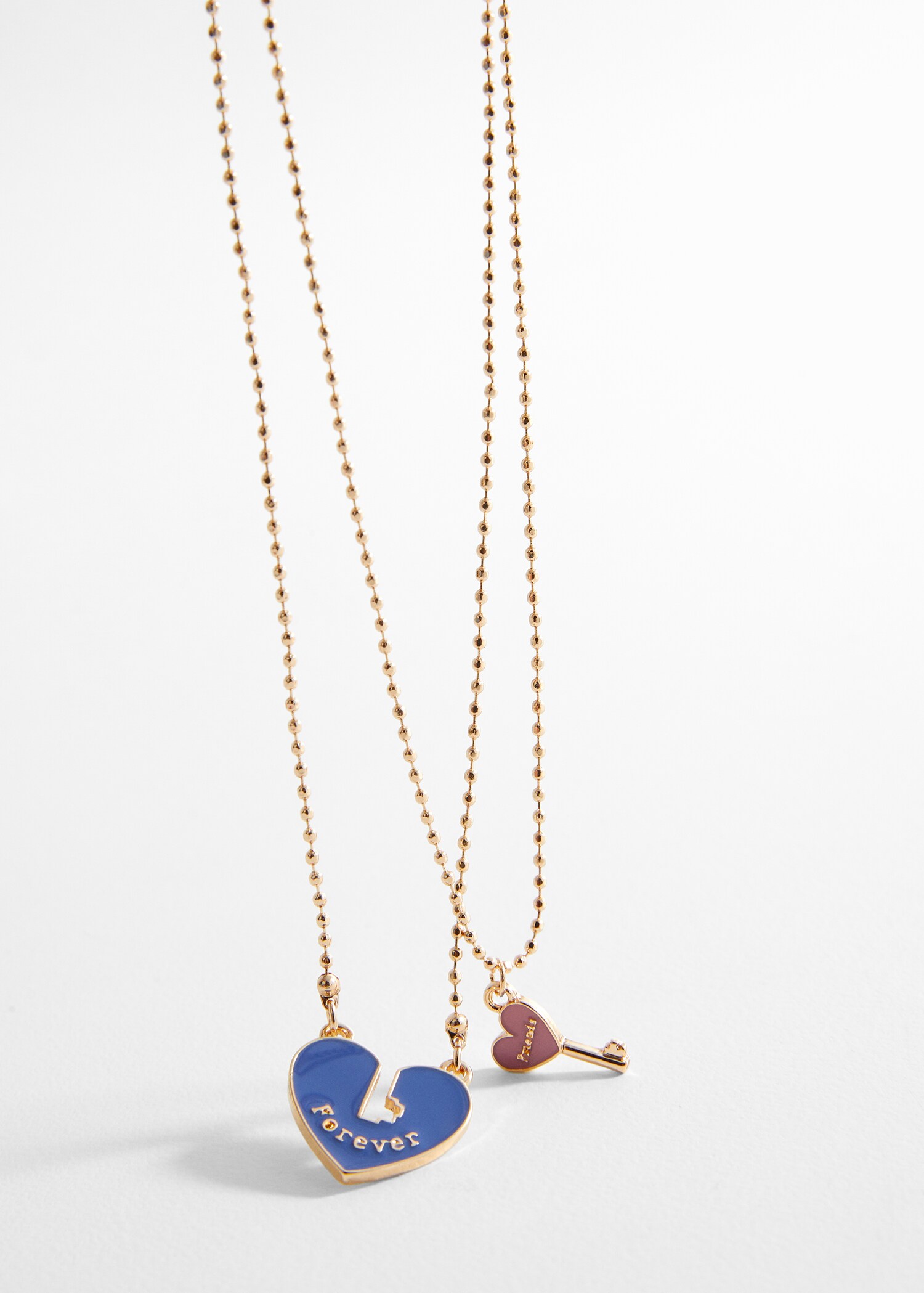 2 pack Best Friends necklace - Medium plane