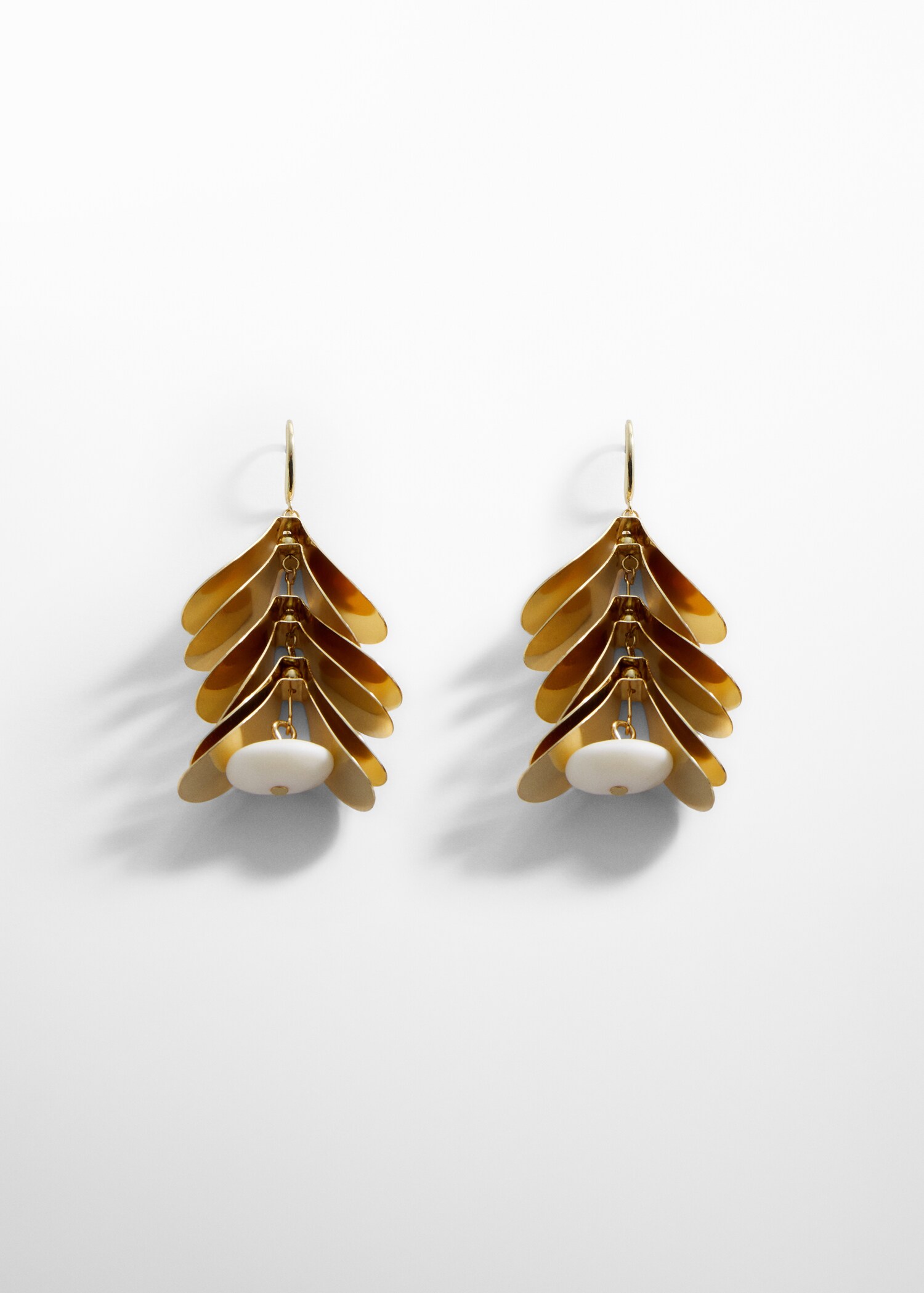 Boucles d'oreilles feuilles métalliques - Article sans modèle