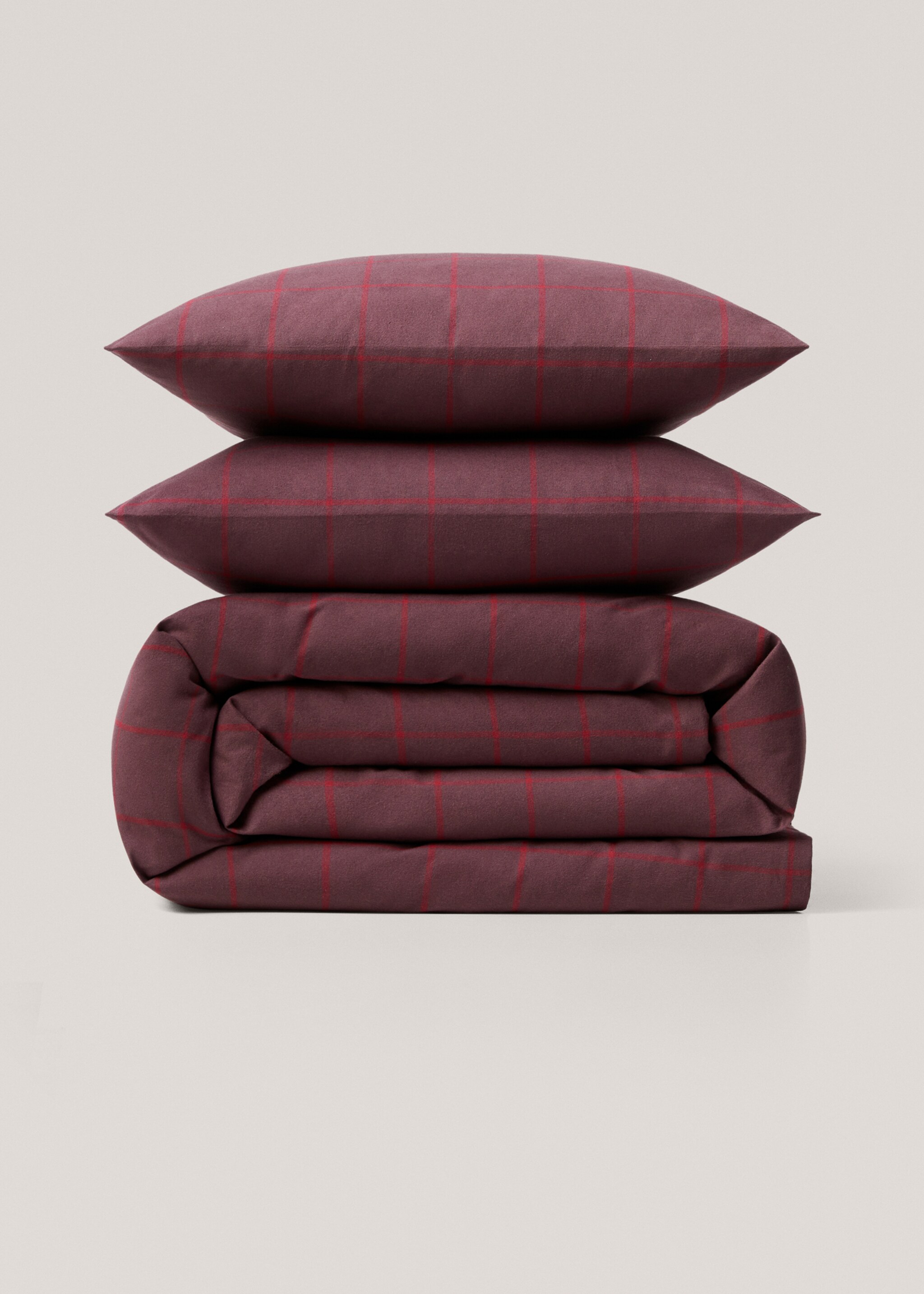 Copripiumino flanella quadri letto 150/160 cm - Articolo senza modello