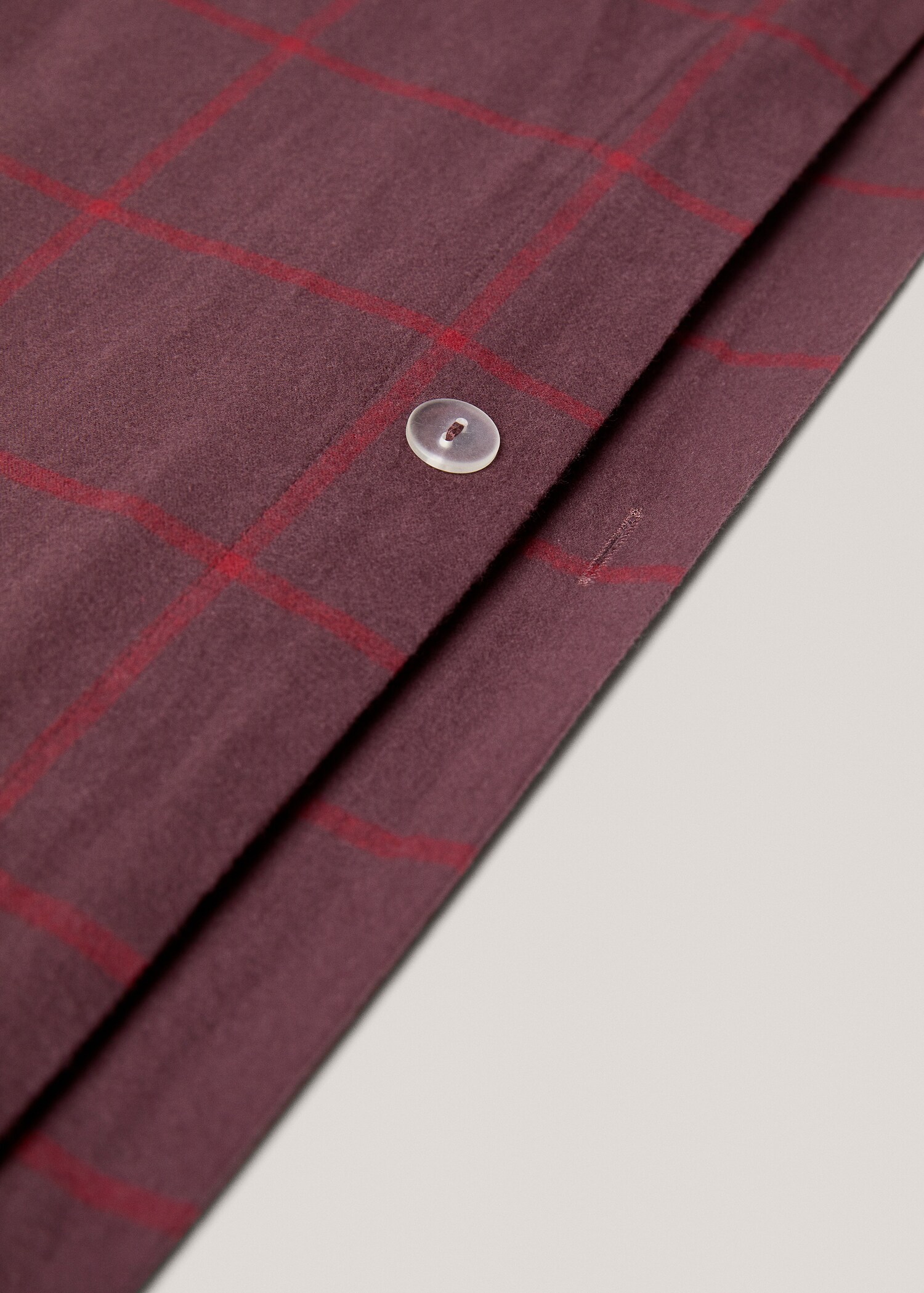 Check flannel duvet cover 150cm - Details of the article 1