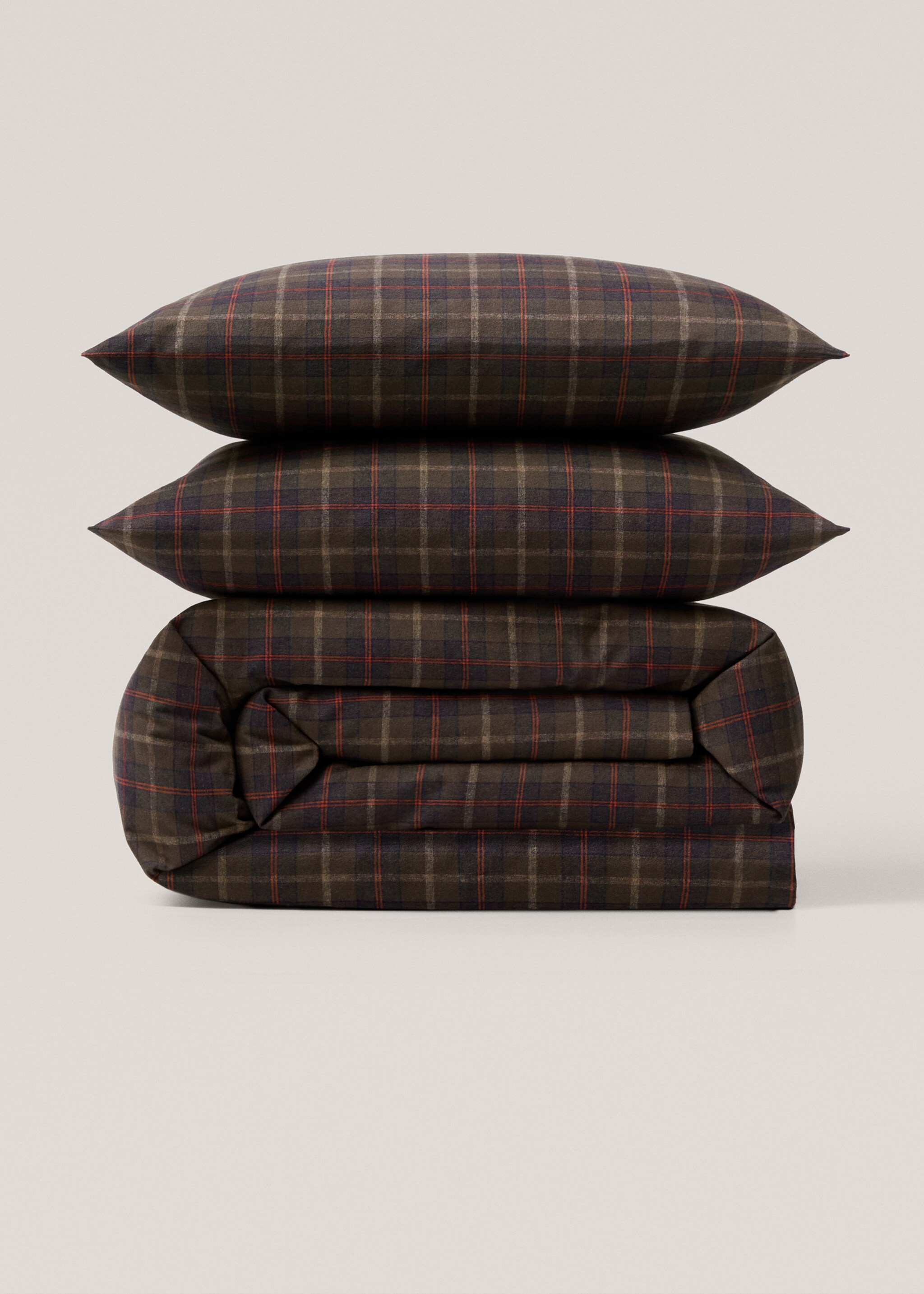 Copripiumino flanella quadri multicolore letto 90 cm - Articolo senza modello