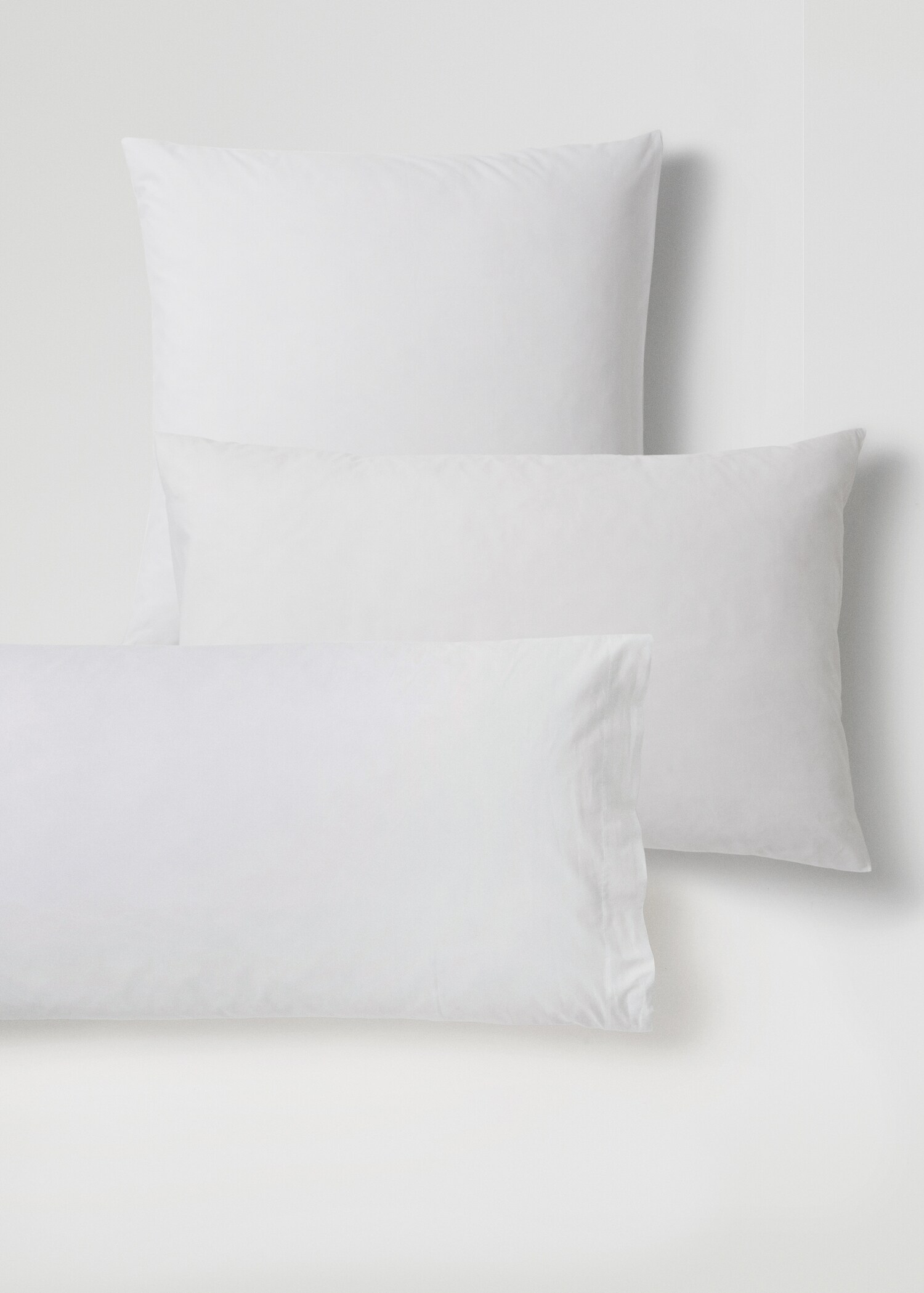 Taie d'oreiller percale de coton 500 fils 50x75 cm (Lot de 2) - Plan moyen