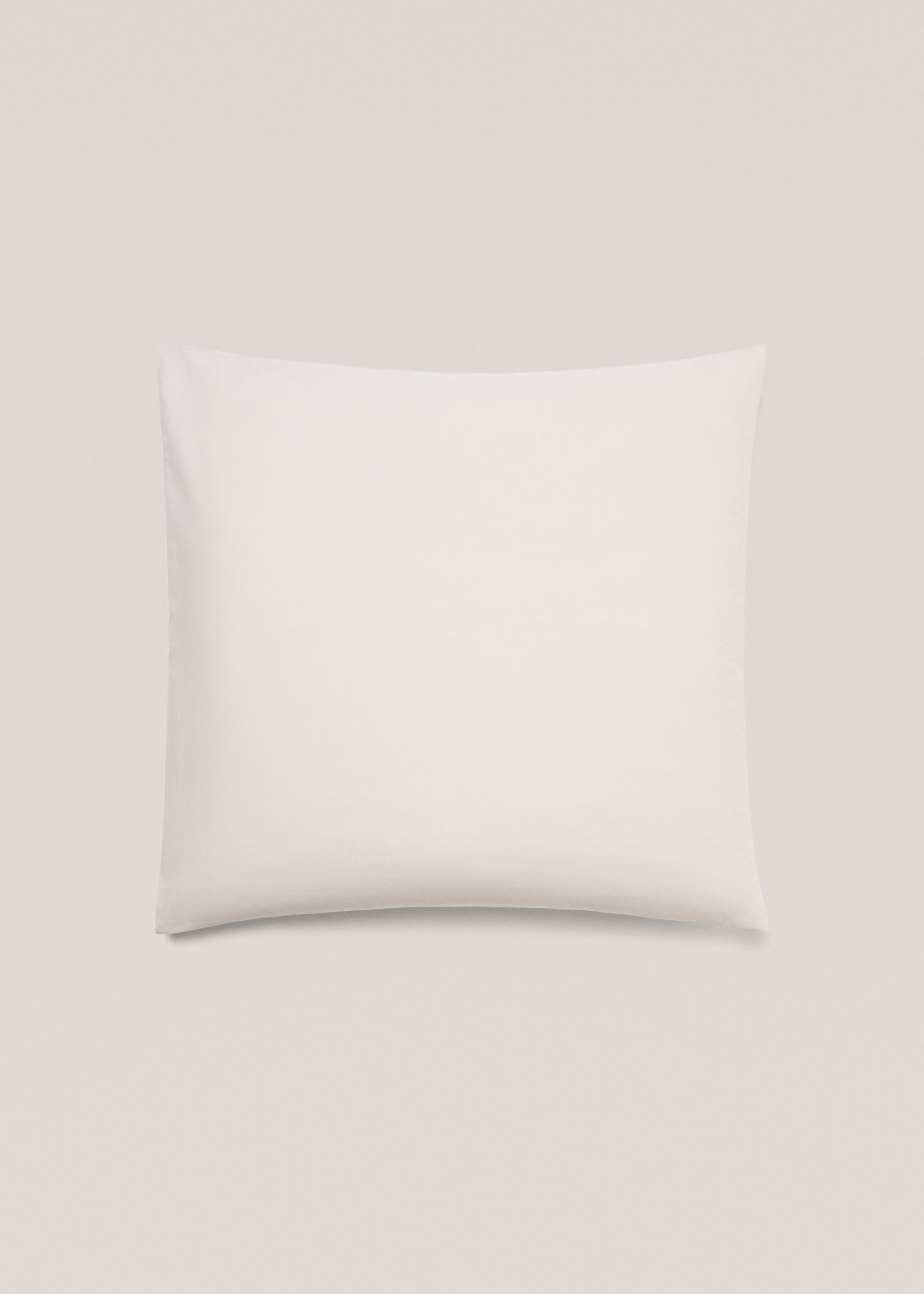 Cotton cushion cover (180 threads) 60x60cm (Pack of 2) - Article without model, Beige. Ref: 57014065-00.