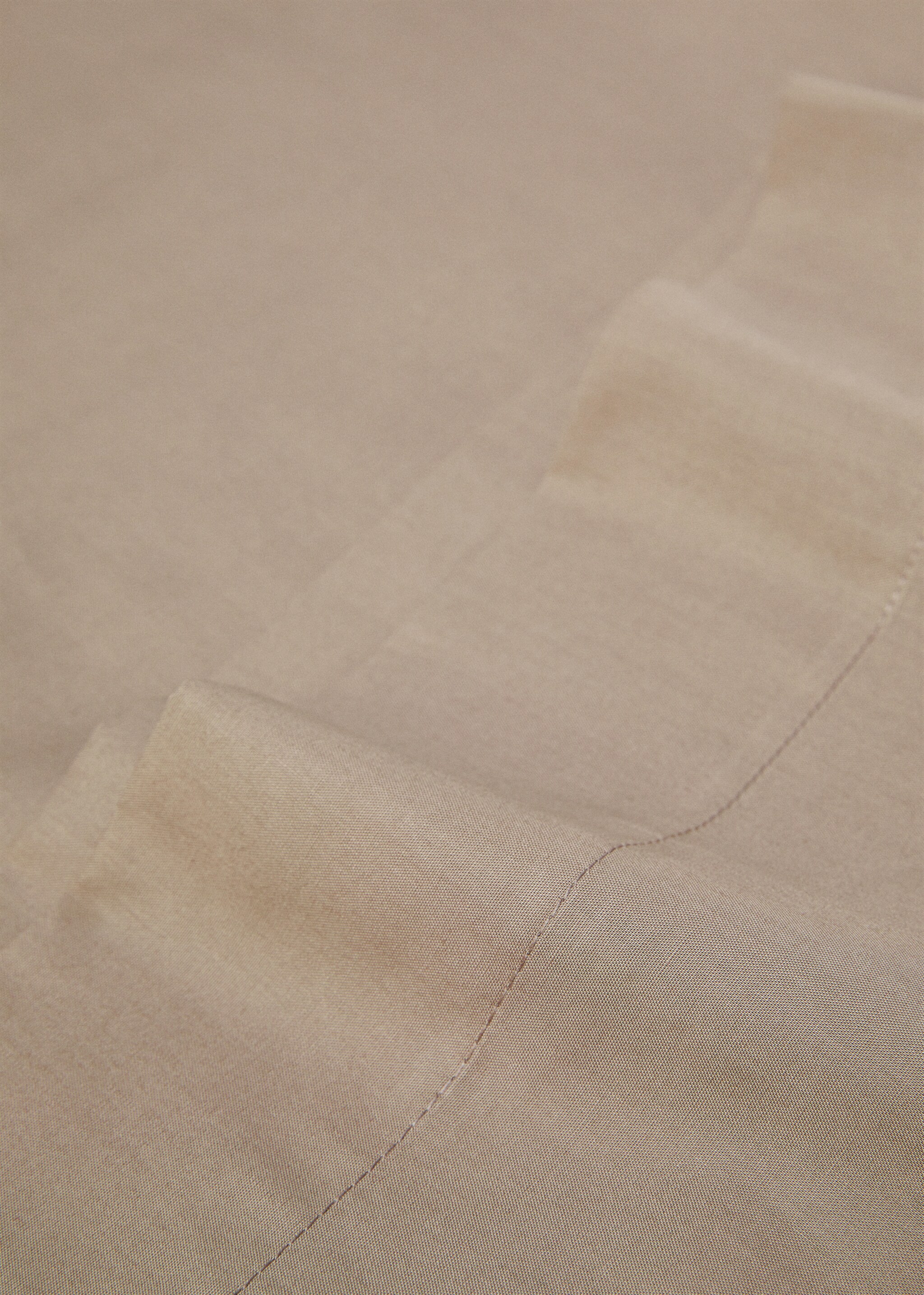 Cotton pillow case (180 threads) 45x110cm - Details of the article 1, Medium Brown. Ref: 57014066-00.