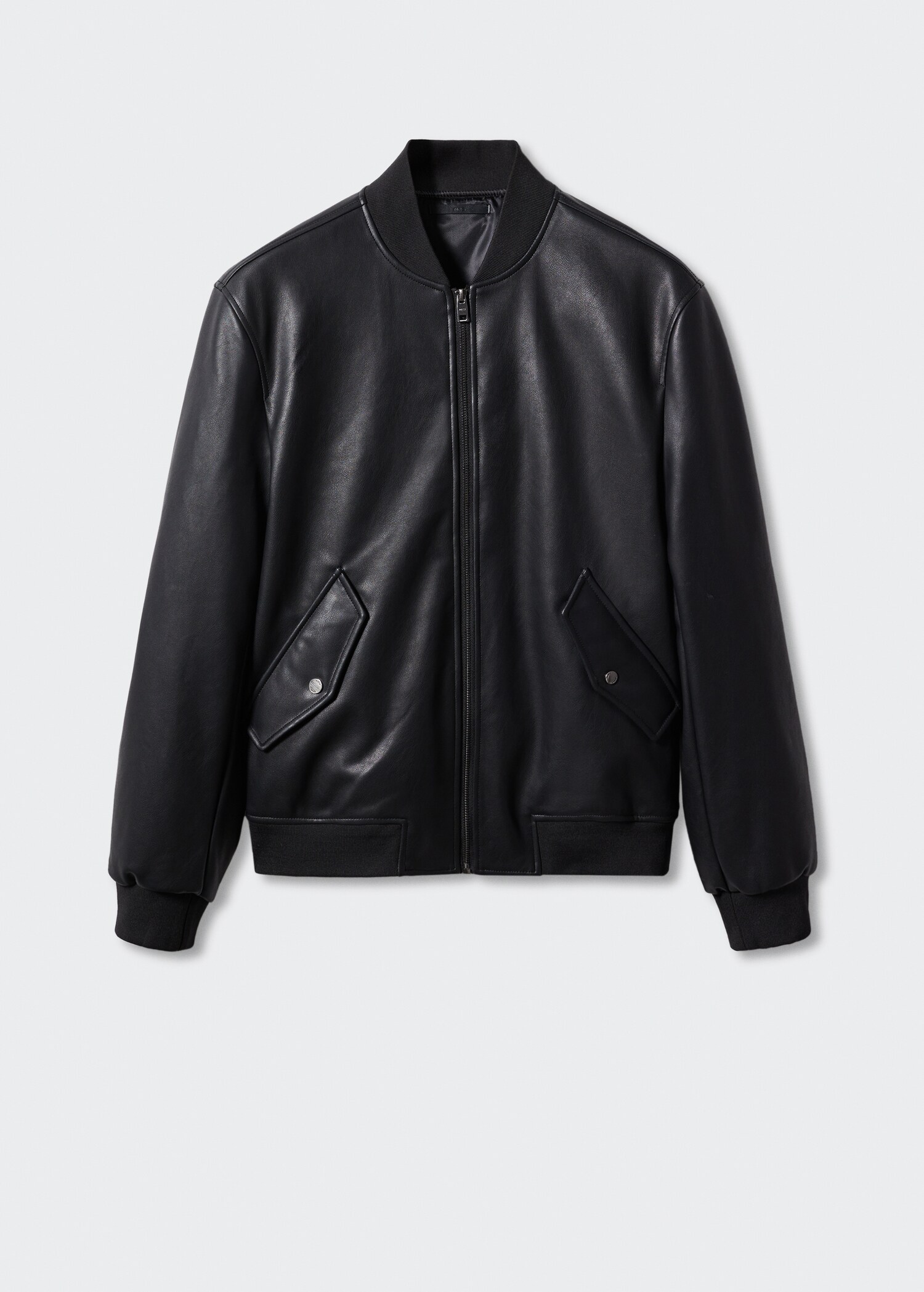 Leather-effect bomber jacket - Article without model