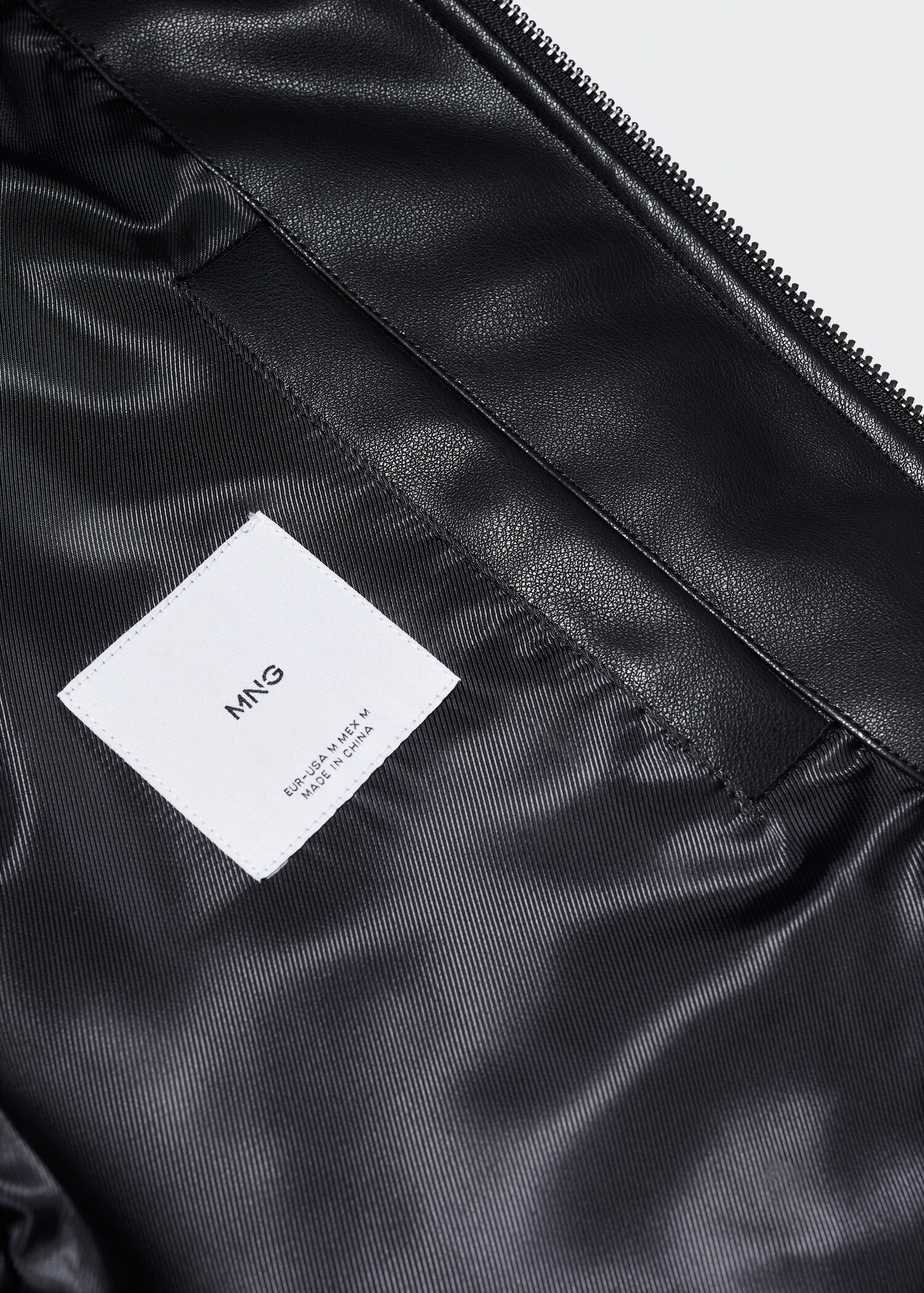 Leather-effect bomber jacket - Details of the article 8