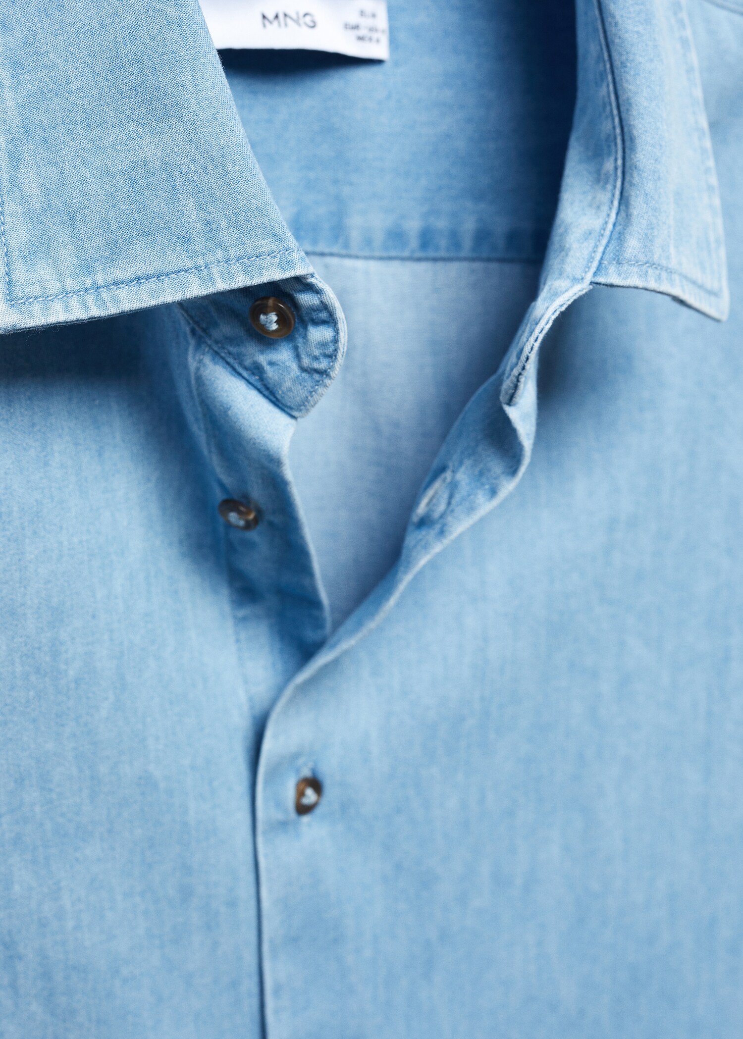 Camicia slim-fit cotone chambray - Dettaglio dell'articolo 8